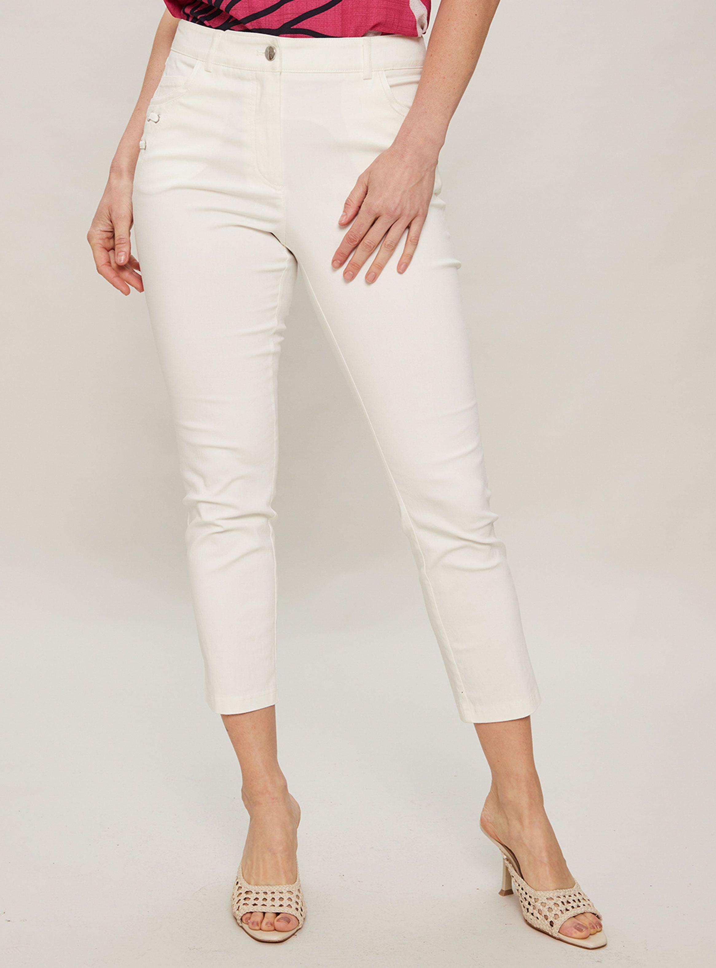 Pantalón Crop con Ojetillos Moda-0