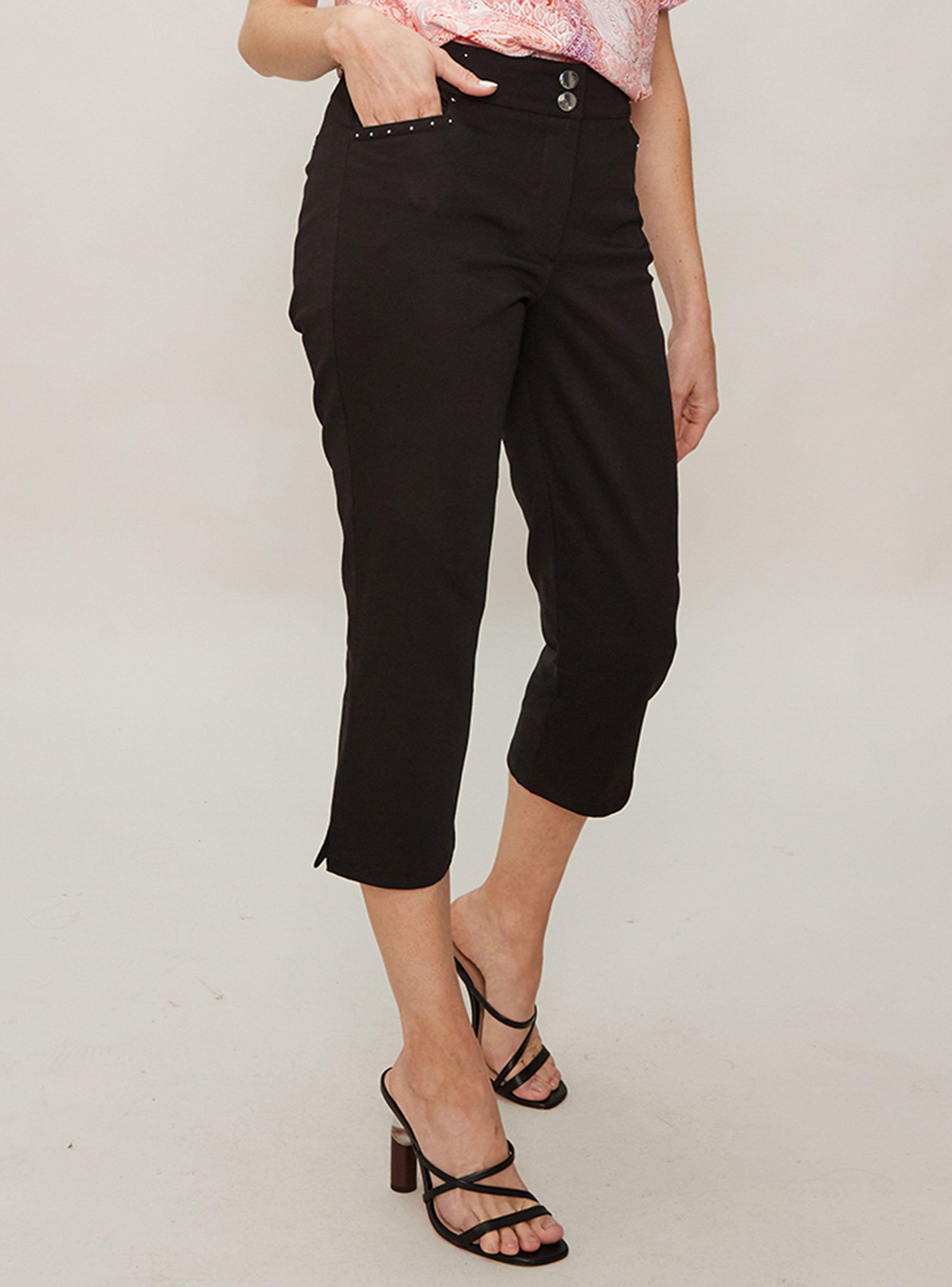 Pantalón Capri con Bolsillos y Tachitas-2