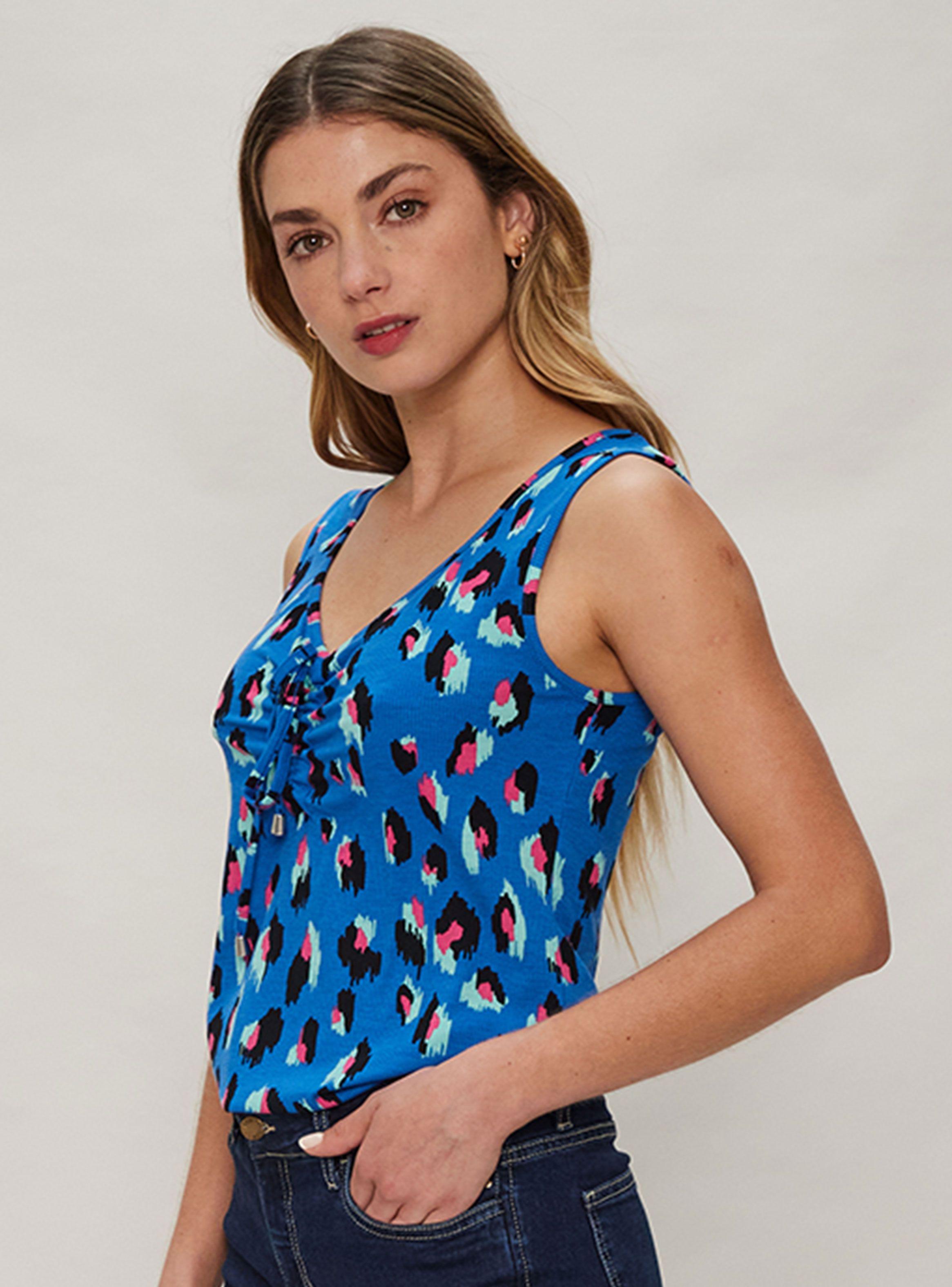 Polera Rib Estampado Con Fruncido En Pecho-2