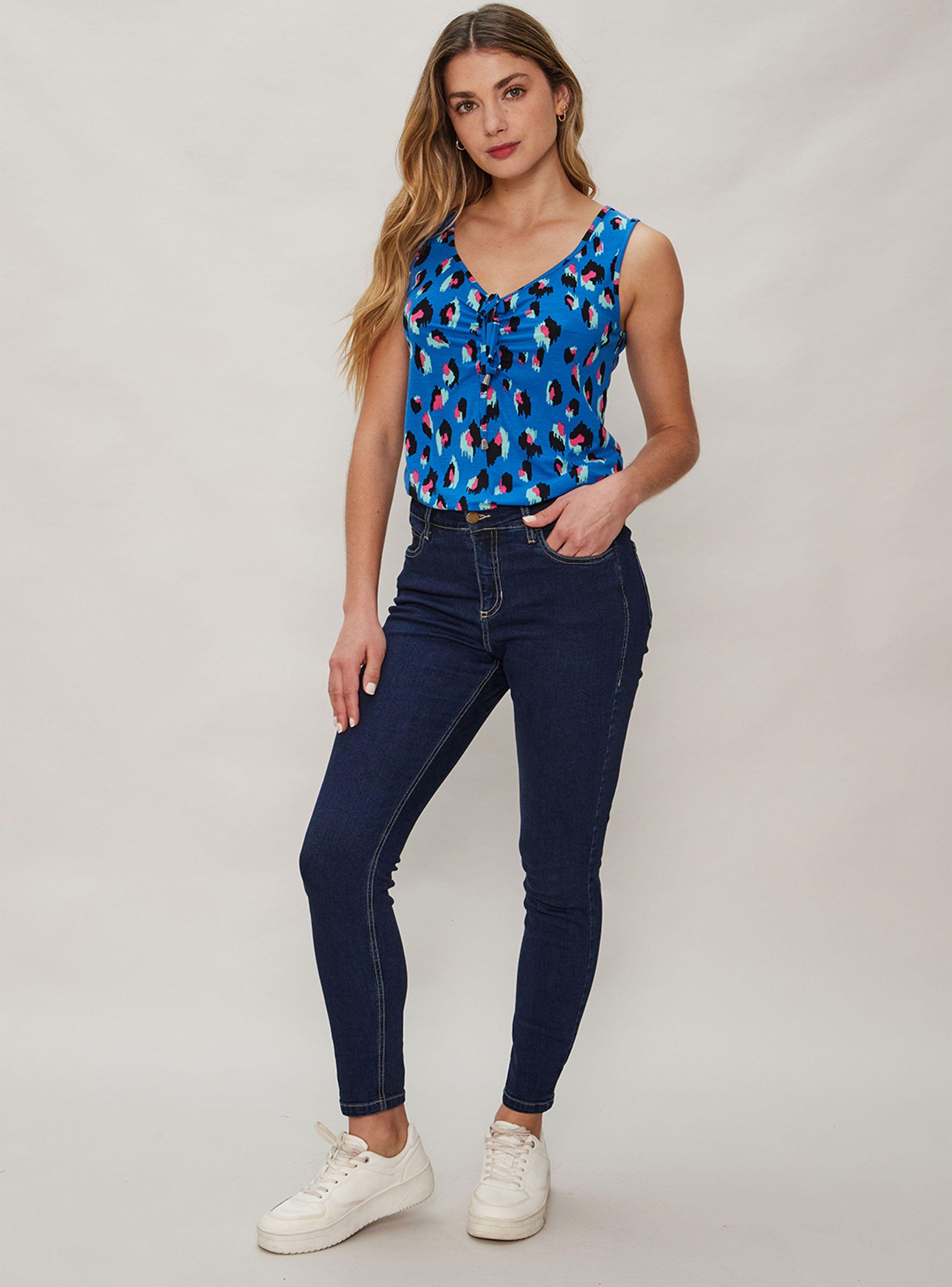 Polera Rib Estampado Con Fruncido En Pecho-3