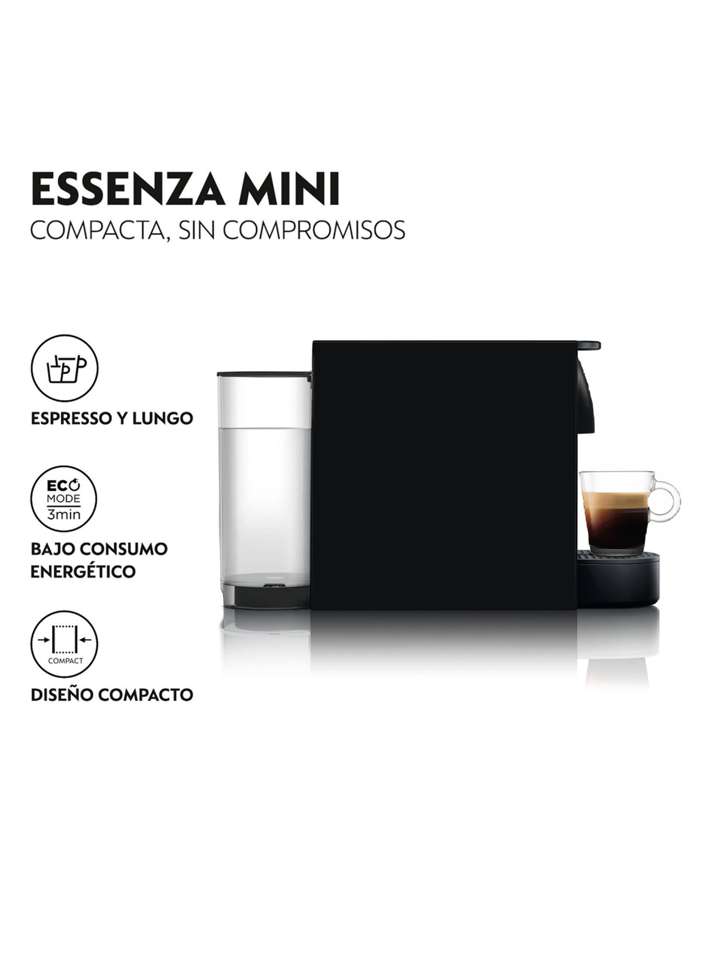 Cafetera de Cápsulas Essenza Mini Negra + Espumador de Leche Aeroccino 3-5