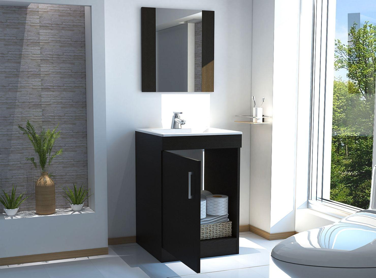 Combo TuHome Baño Espejo + Mueble Lavamanos Madrid TuHome-2