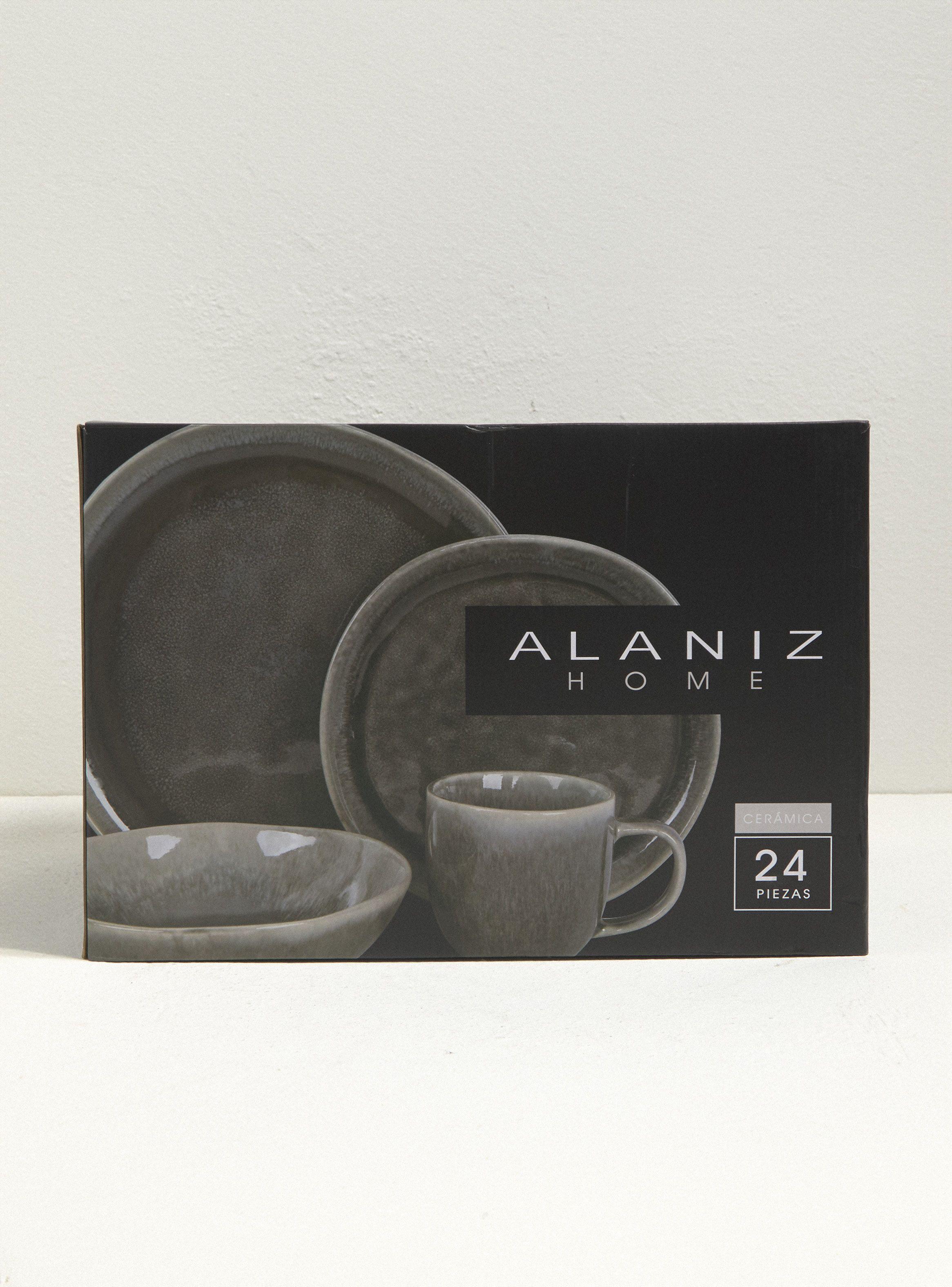 Set Vajilla 24 Piezas Dark Cerámica-3