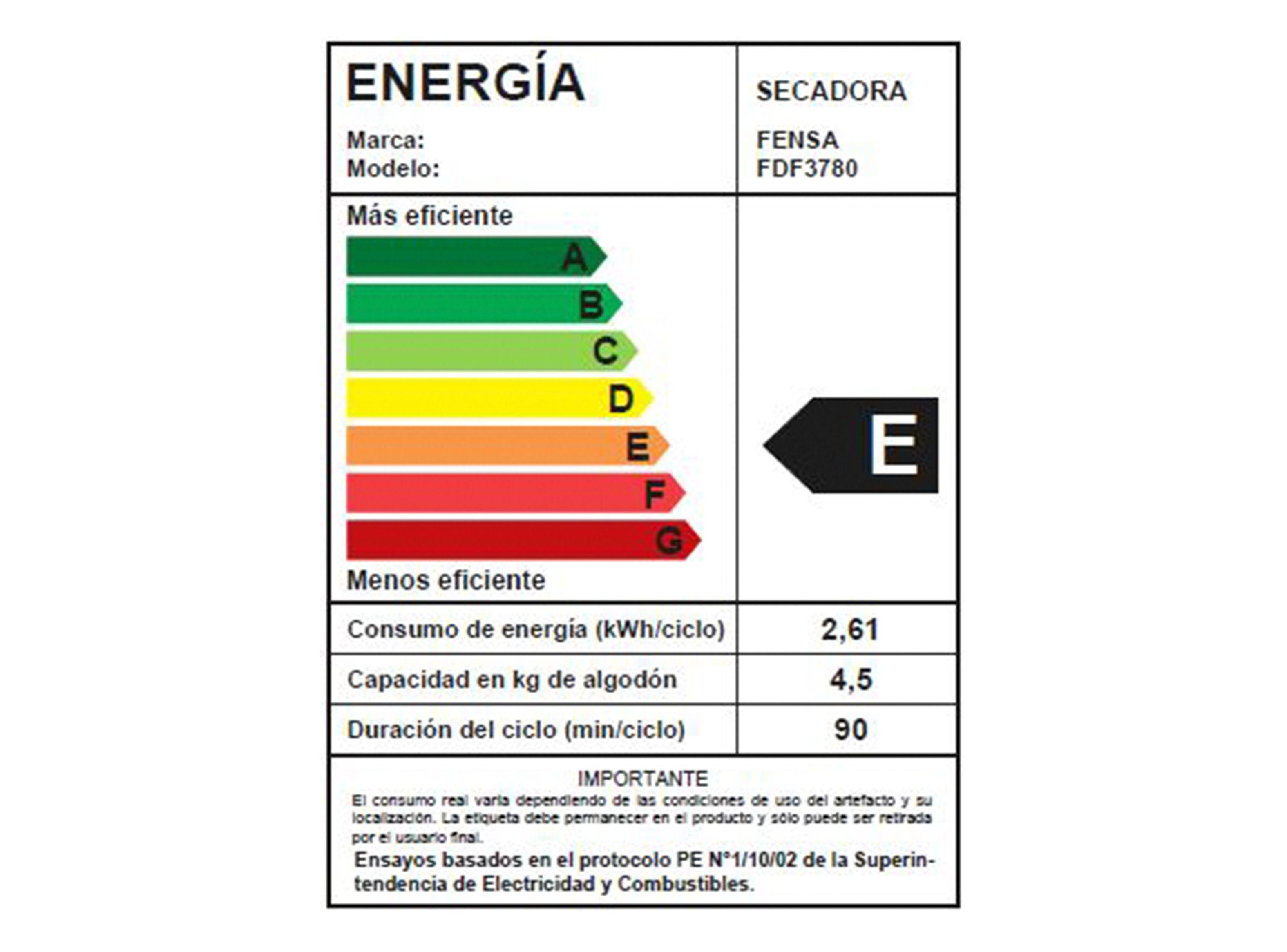 Secadora Frontal Fensa FDF3780 8 Kg-3