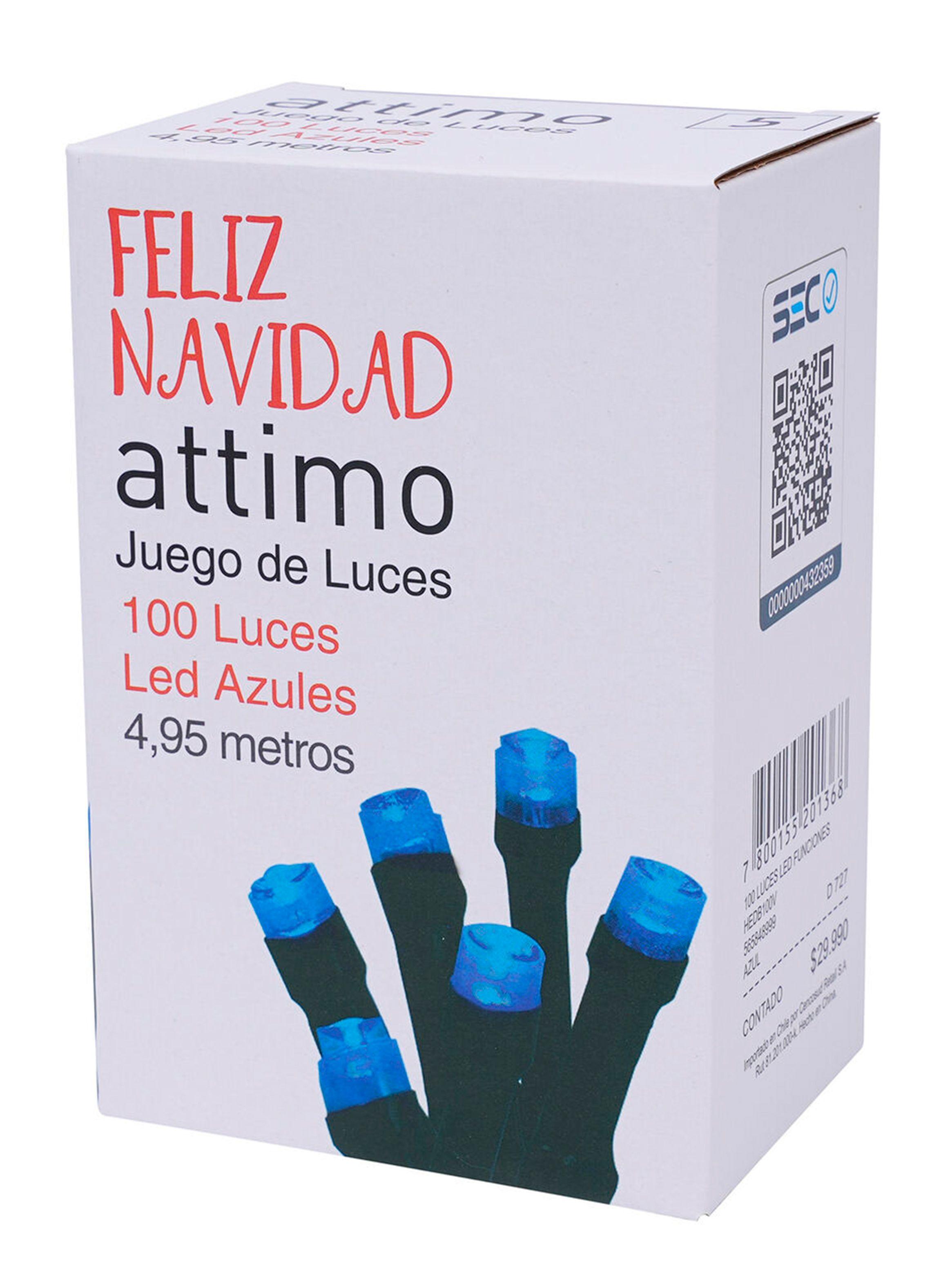 100 Luces Led Funciones Azul-2