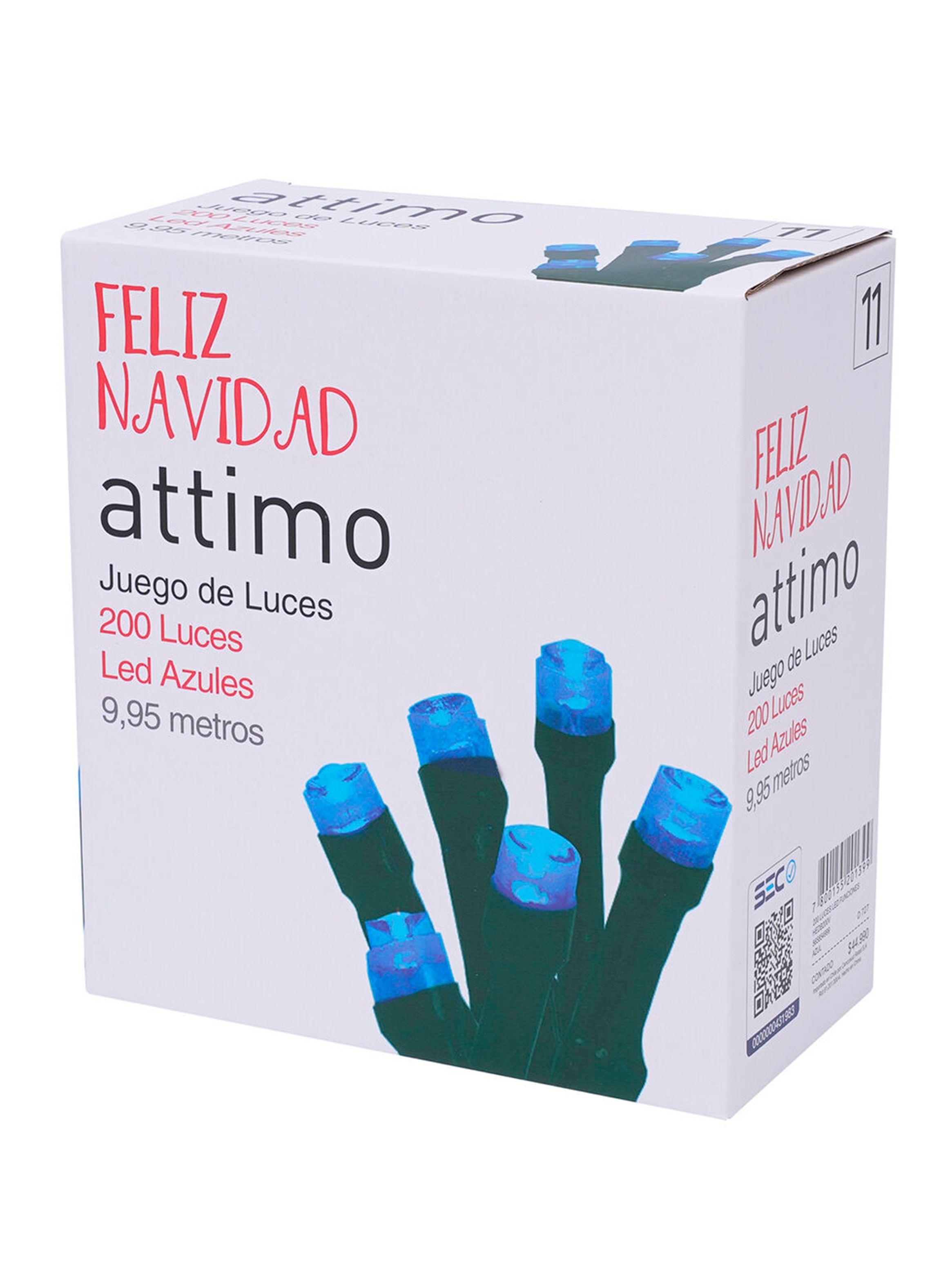 200 Luces Led Funciones Azul-2