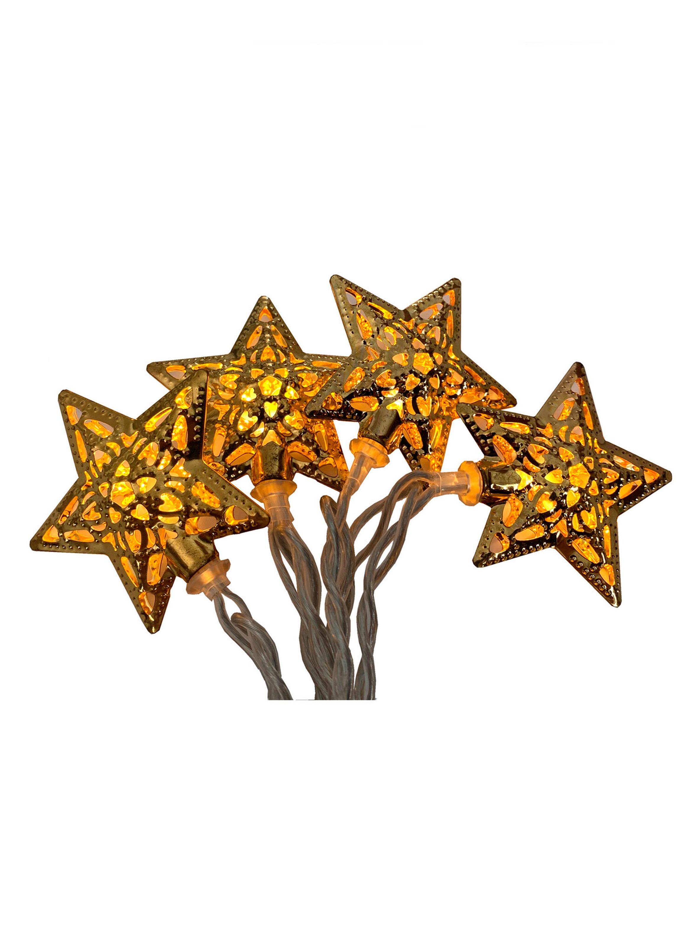 Set 20 Estrellas Led Oro-2