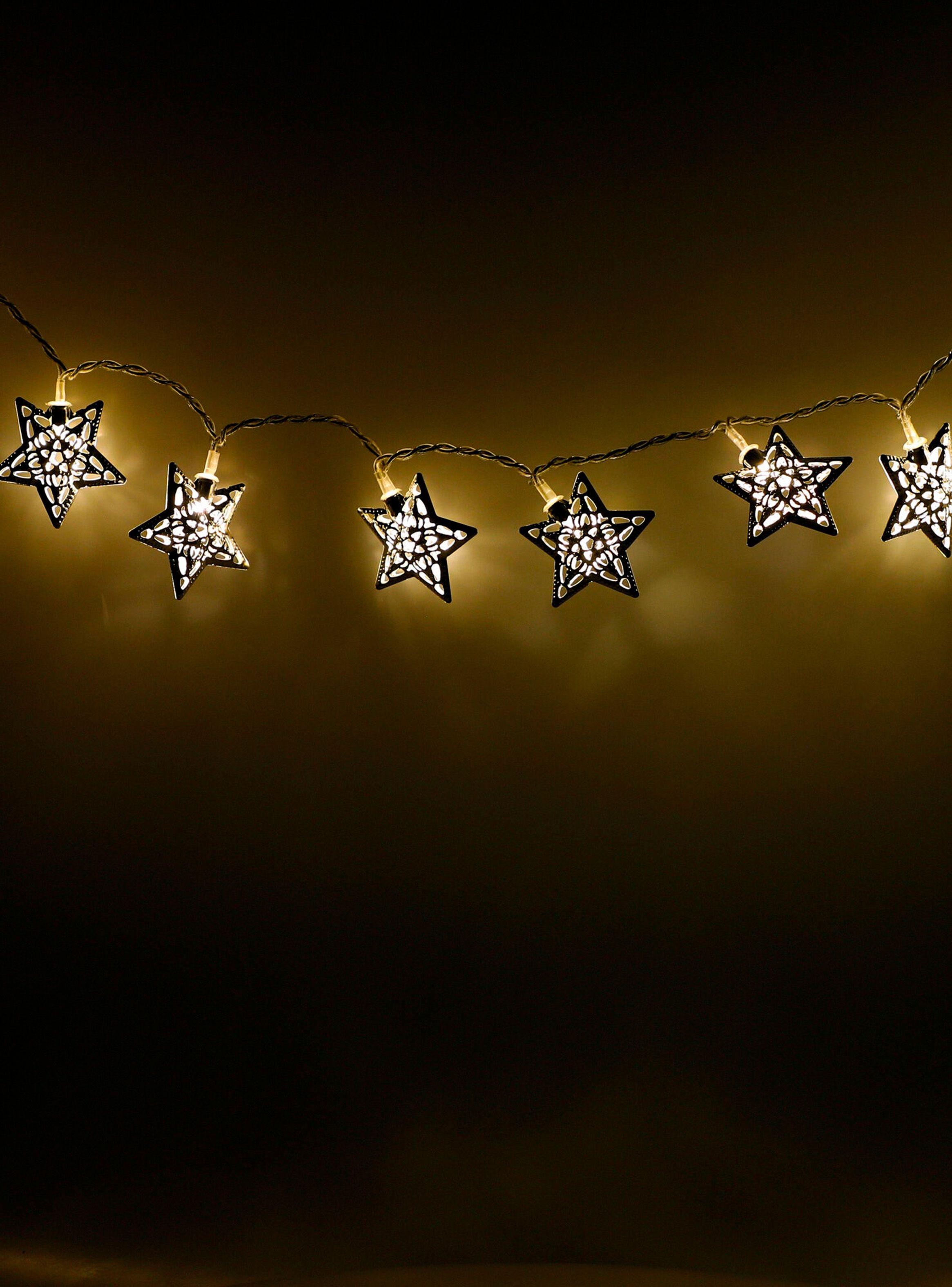 Set 20 Estrellas Led Plata-4