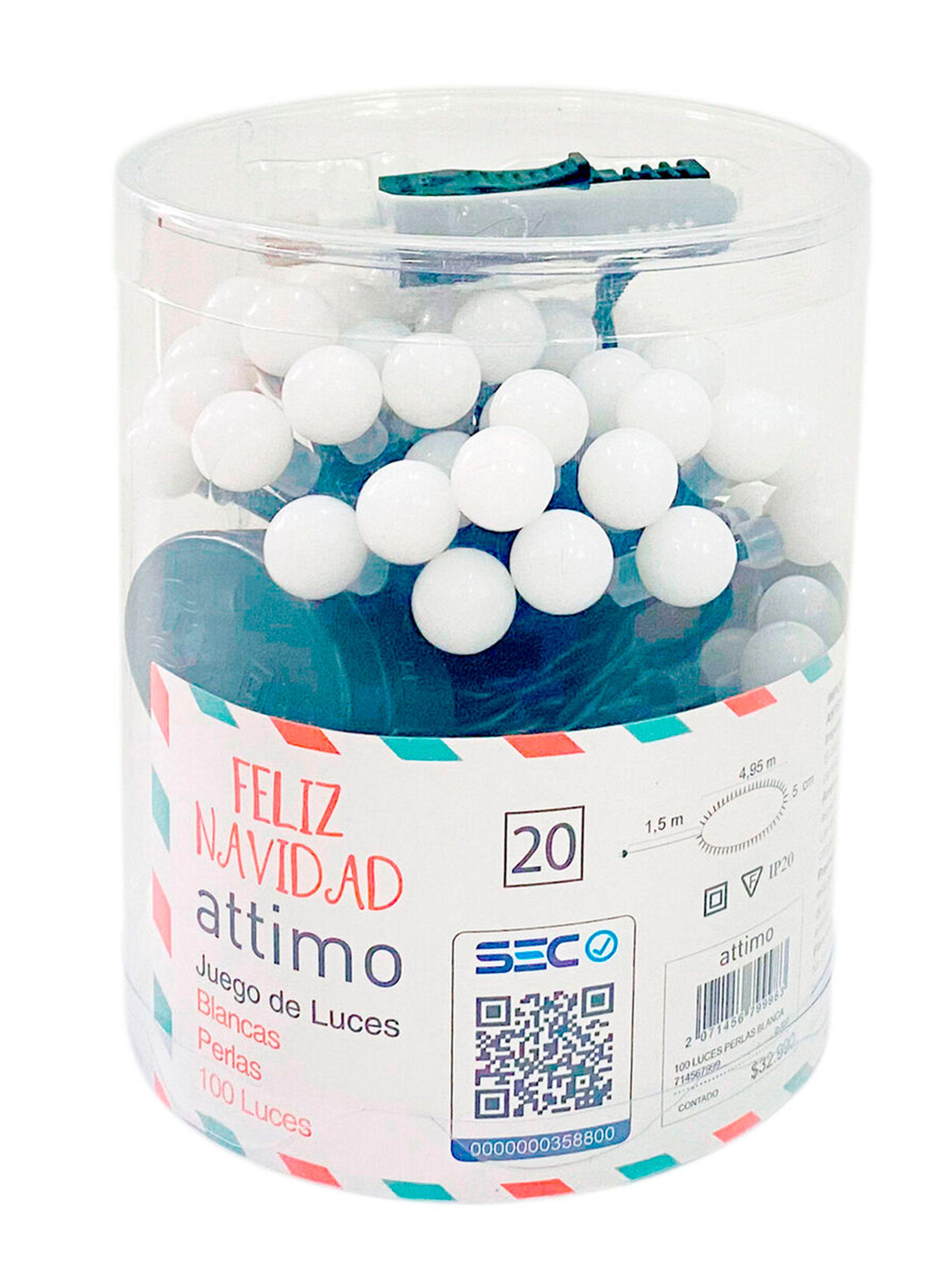 Set 100 Luces Perlas Blancas-3