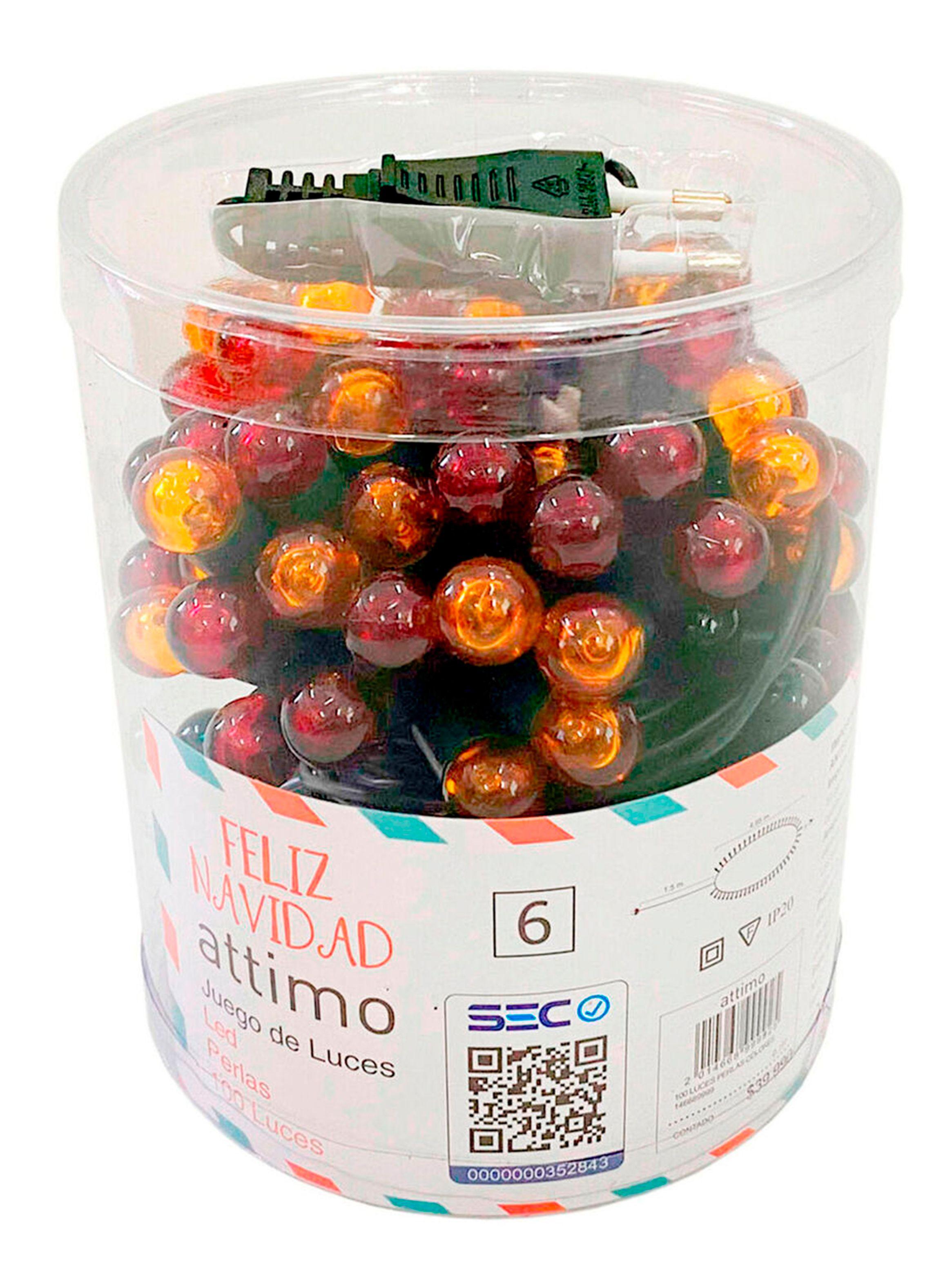 Set 100 Luces Perlas Colores-2