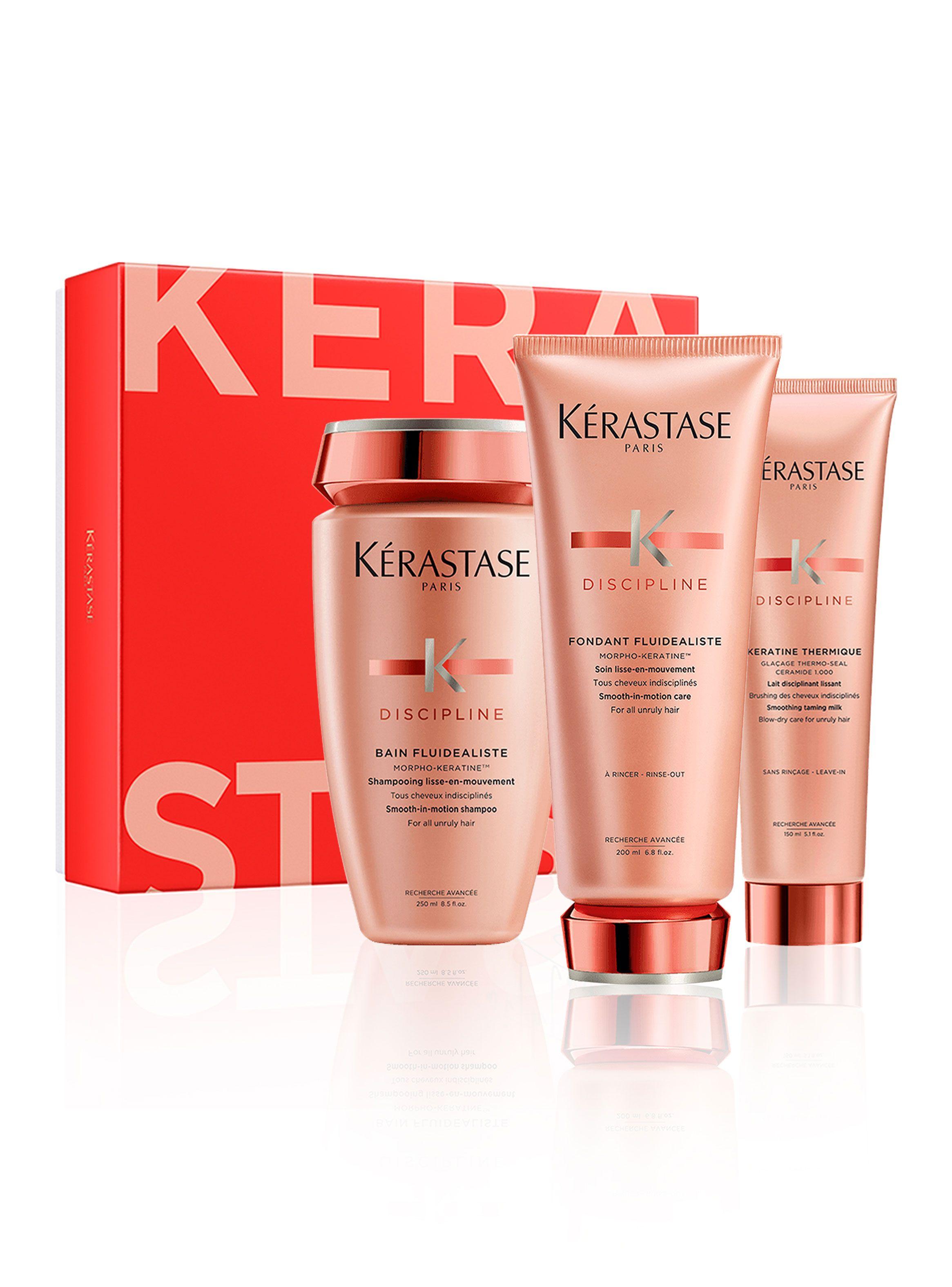Set Cabello Anti-Frizz Discipline Shampoo 250ml + Acondicionador 200ml + Crema 150ml Kérastase-0