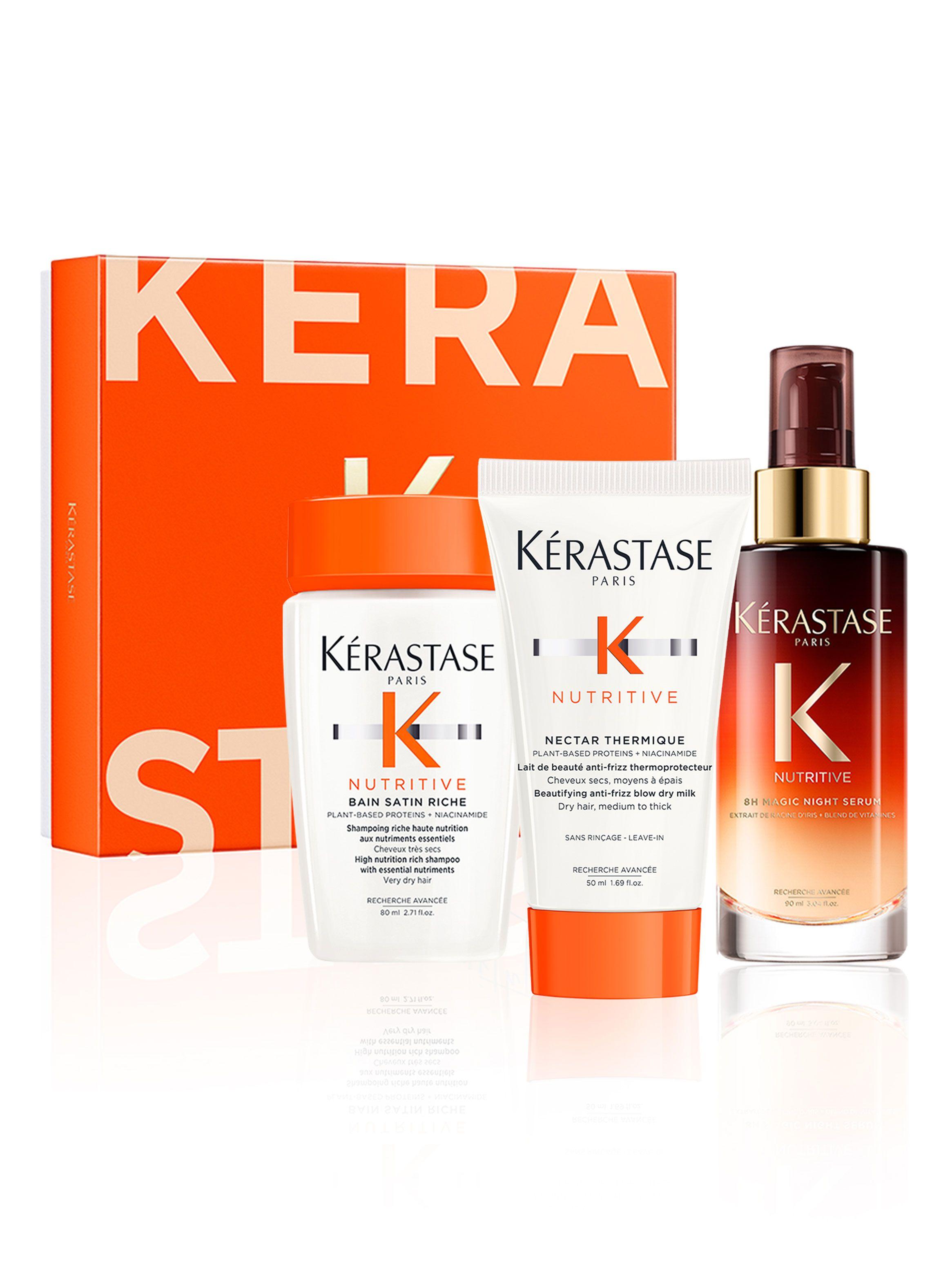 Set Cabello Seco Nutritive Sérum 90ml + Shampoo 80ml + Crema termoprotectora 50ml Kérastase-0
