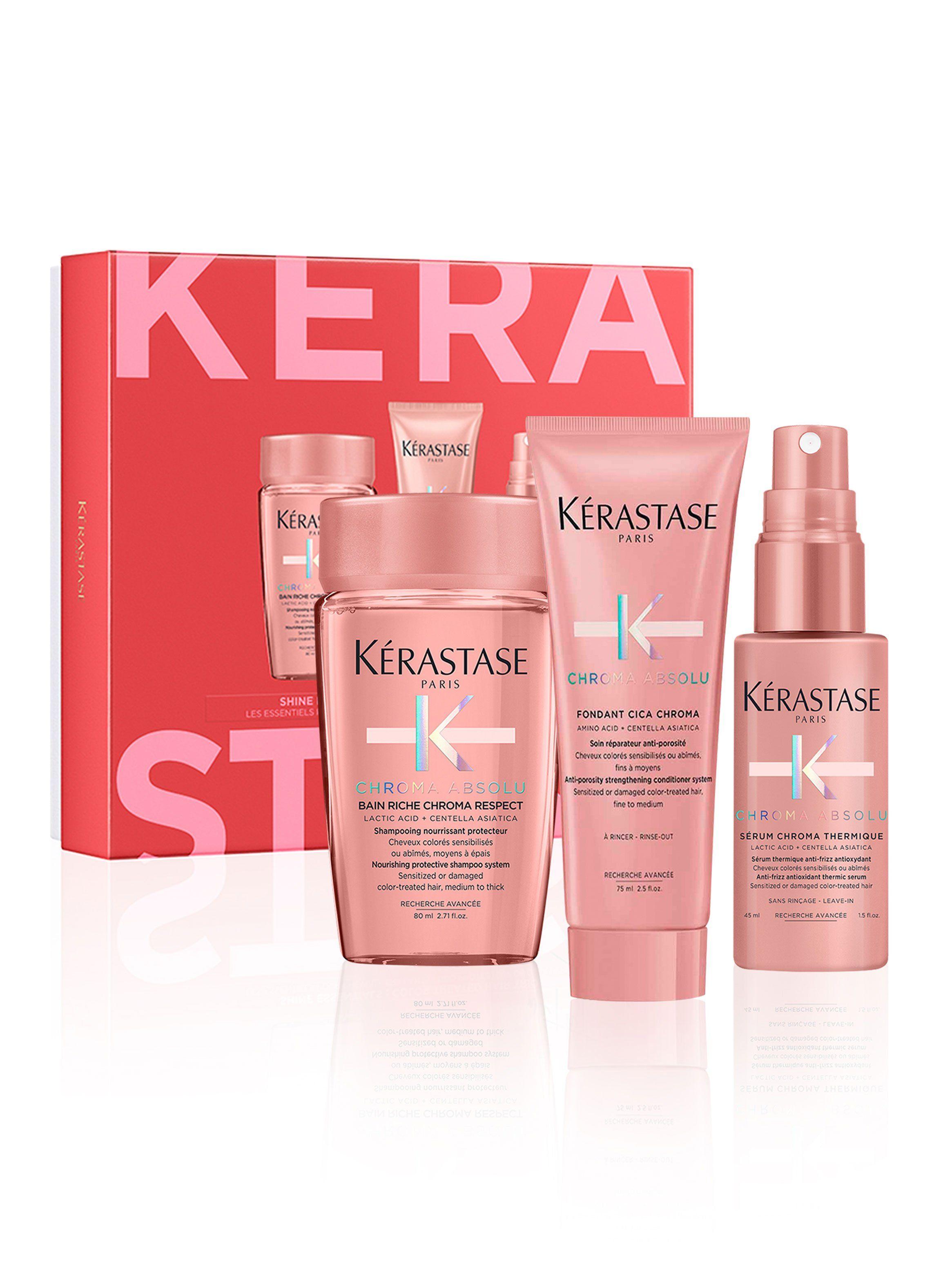 Set Reparación Cabello con Color Chroma Absolu Shampoo 80ml + Acondicionador 75ml + Sérum 45ml Kérastase-0