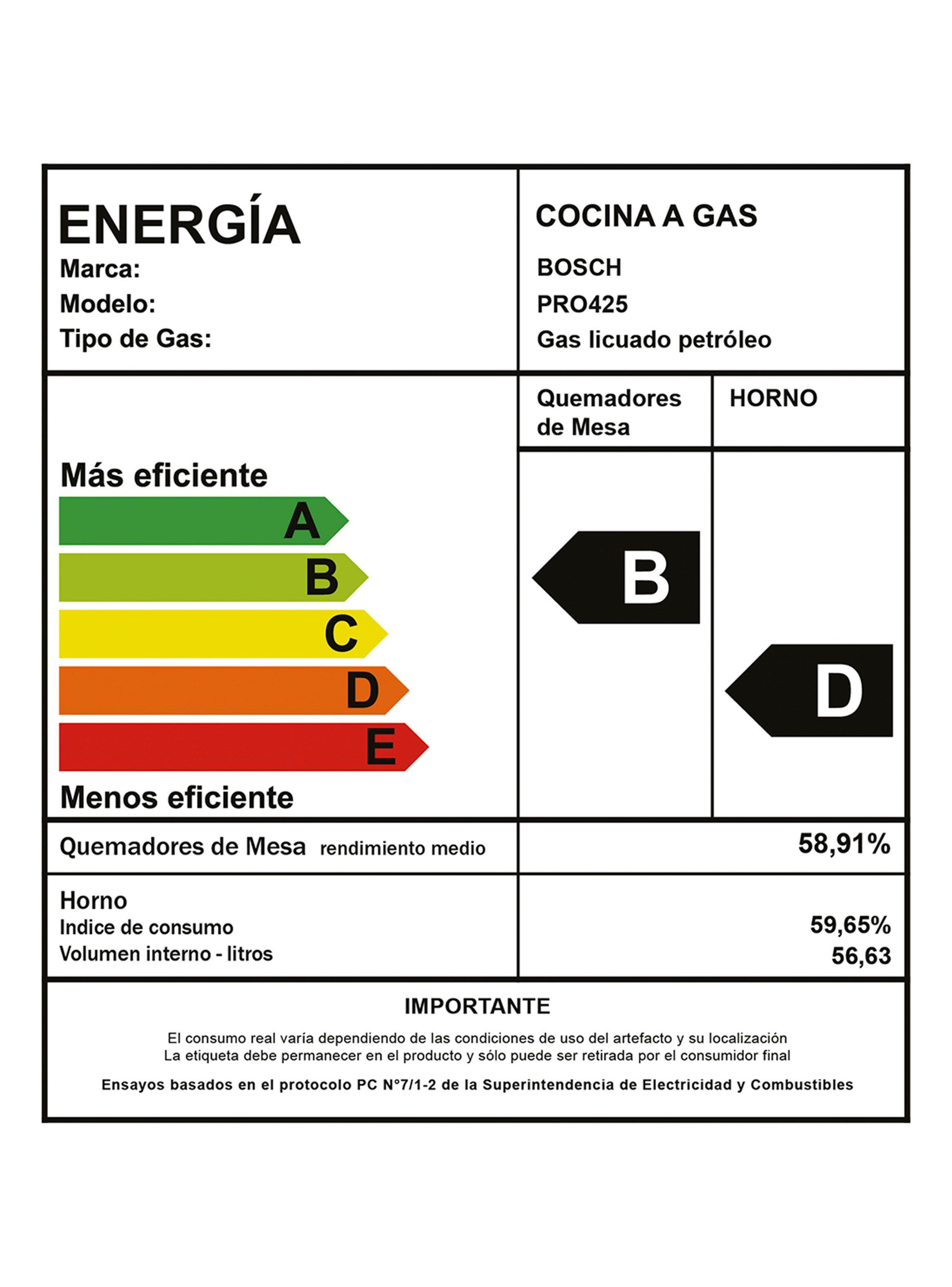 Cocina a Gas 4 Quemadores Pro 425-5