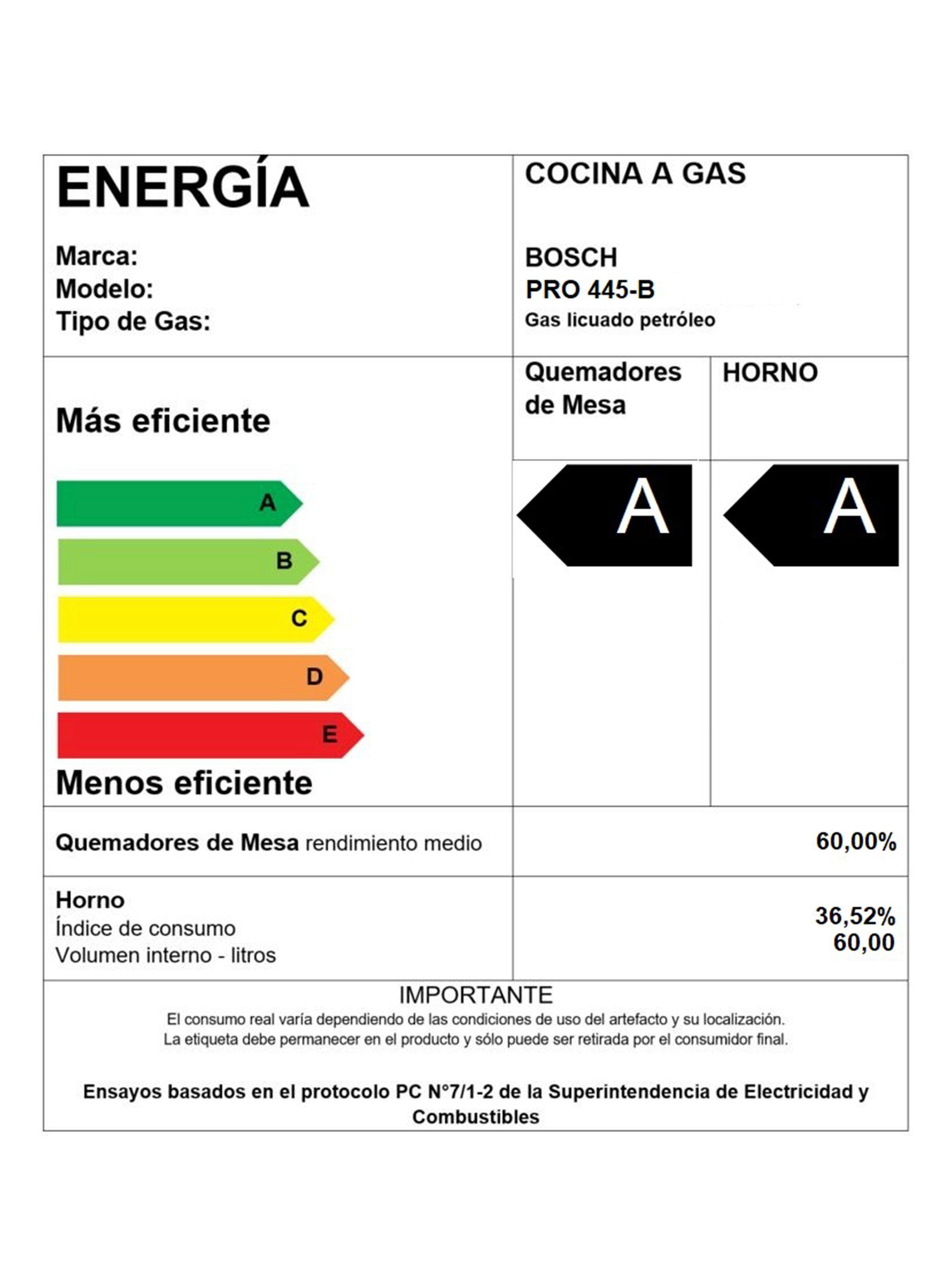 Cocina a Gas 4 Quemadores Pro 445-5