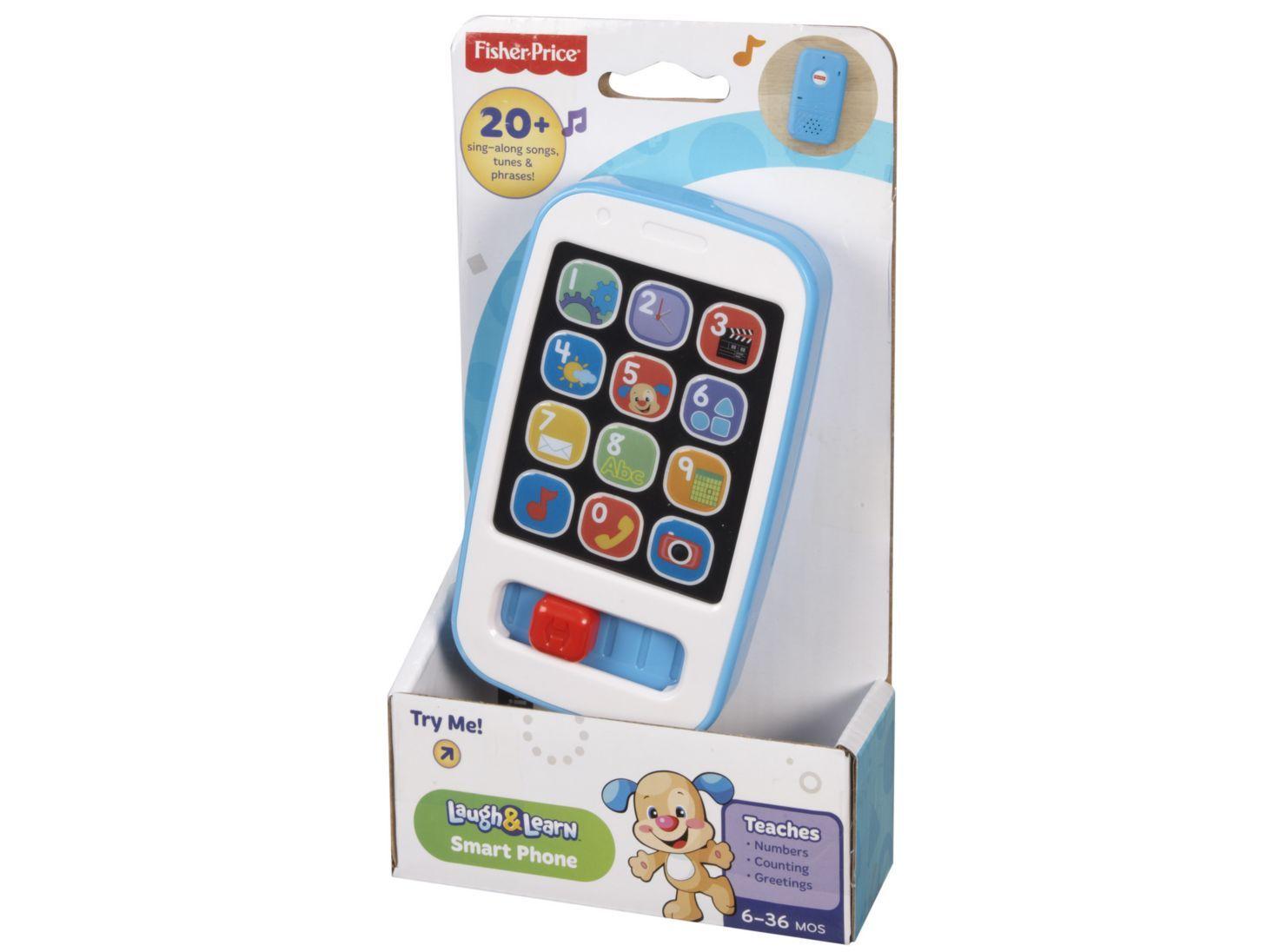 Fisher-Price Rie Aprende Teléfono Inteligente Celeste-1