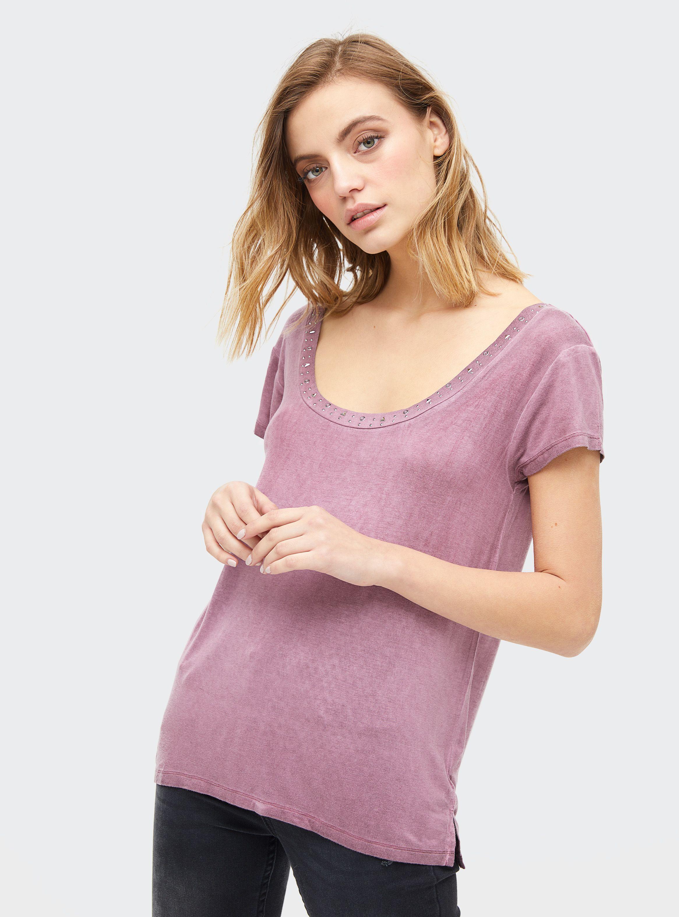 Polera Lavada y Aplicación Escote Foster-0