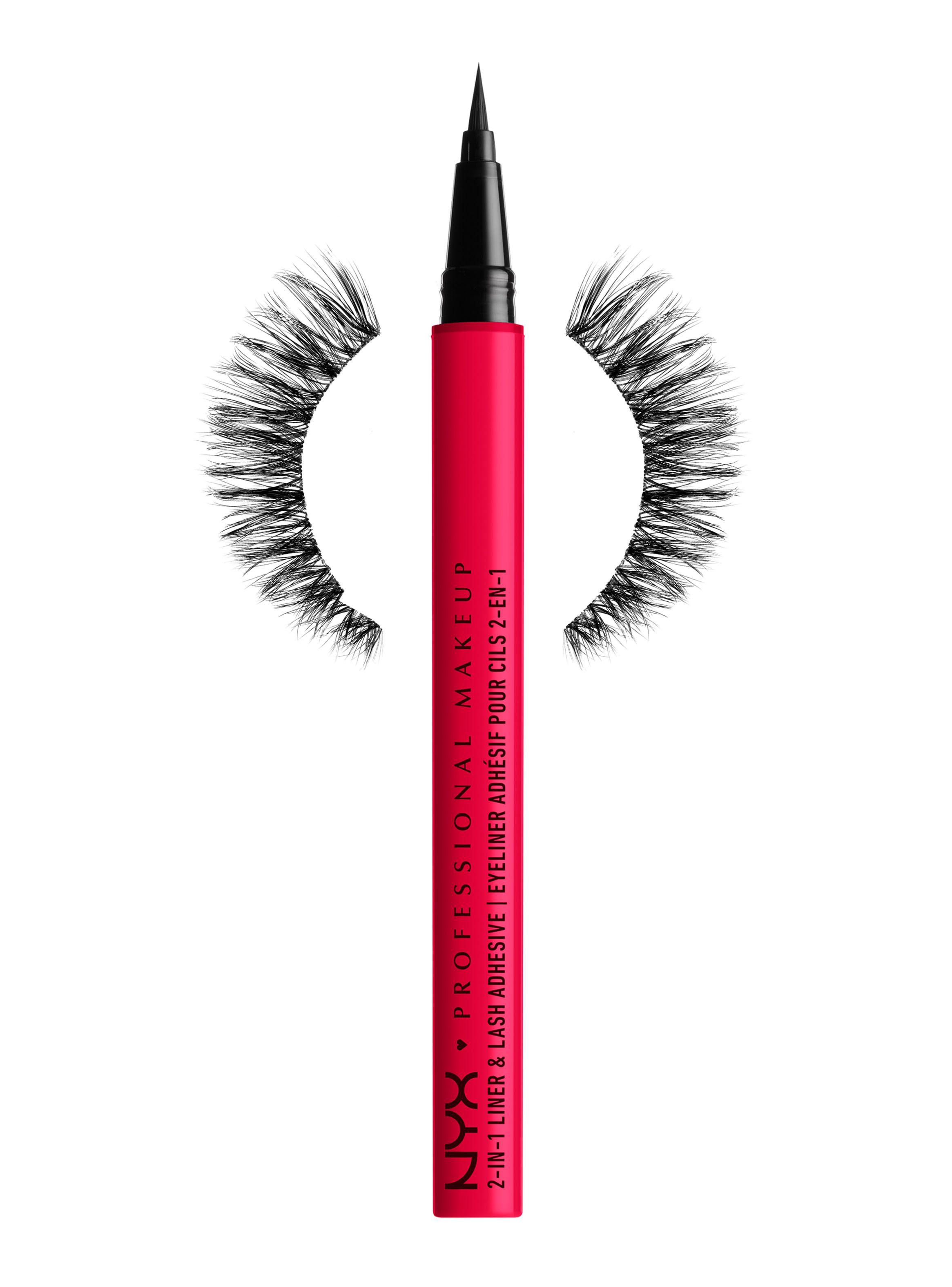 Kit Pestañas Postizas + Delineador Jumbo Lash Nyx Professional Makeup Lash N Liner Kit-1
