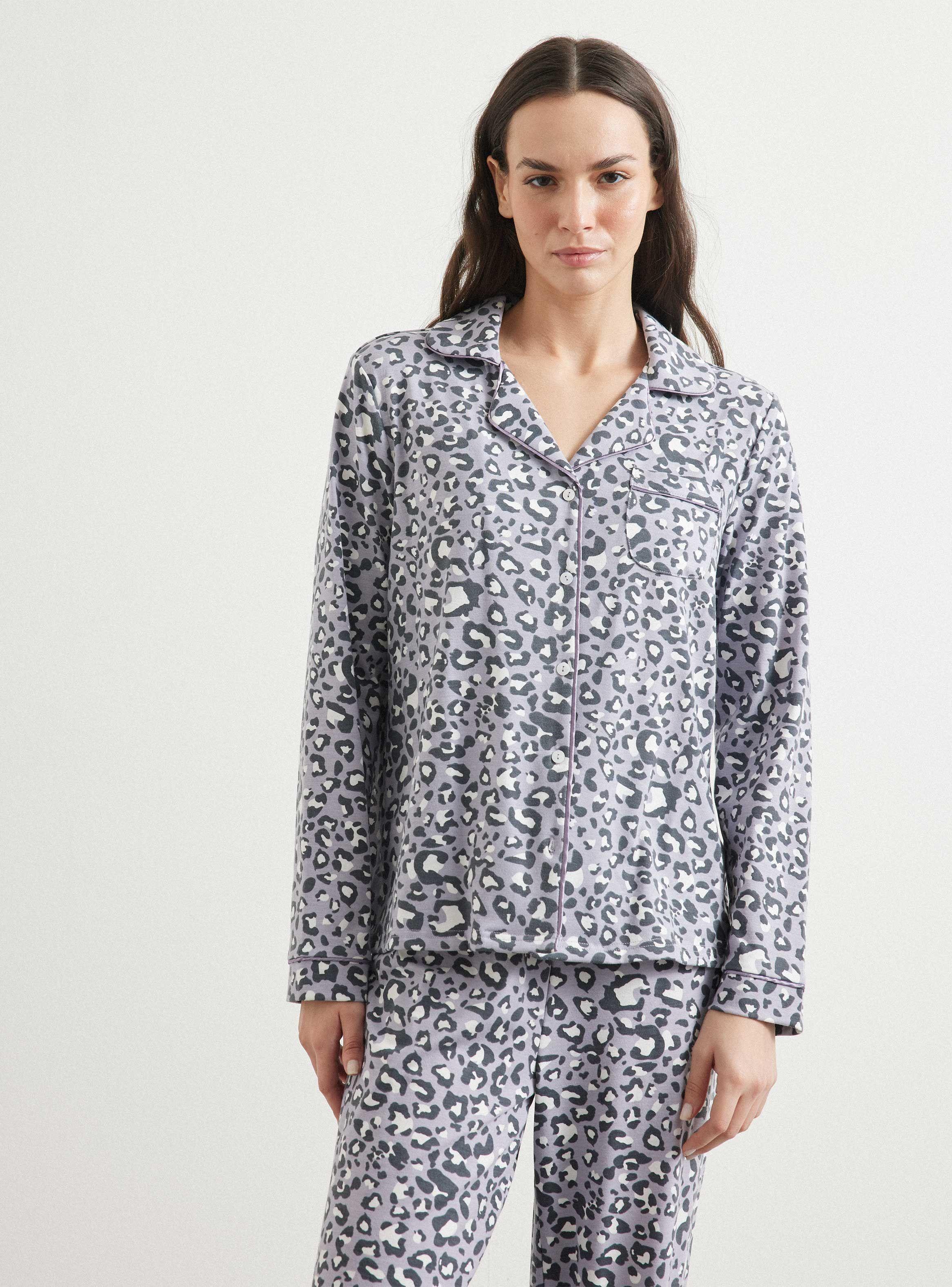 Pijama Camisero De Viscosa Full Print-0