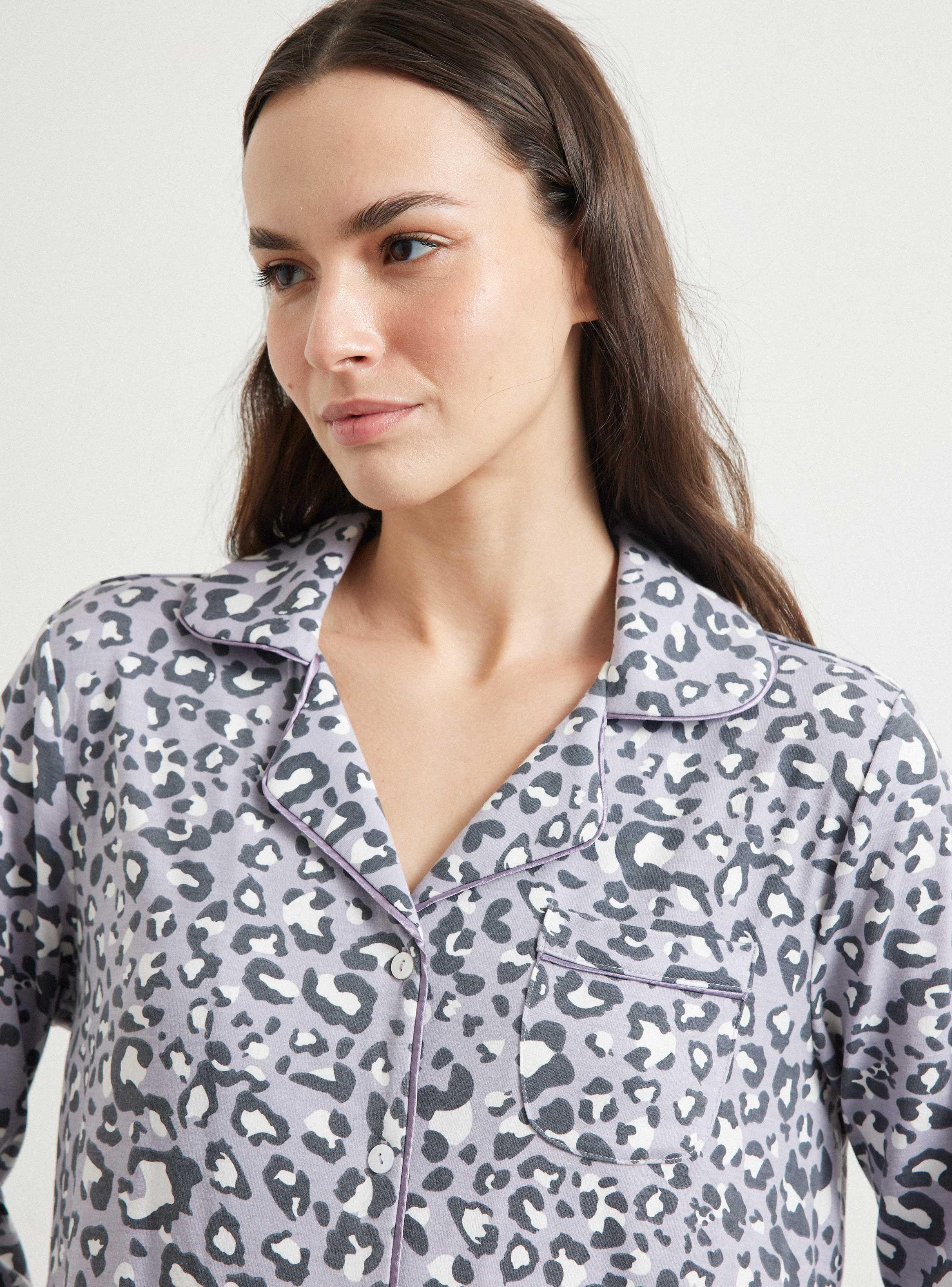Pijama Camisero De Viscosa Full Print-2