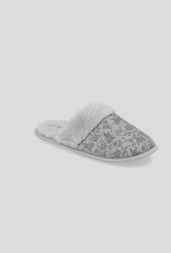 Pantufla Estampada con Aplicación Peluda-3