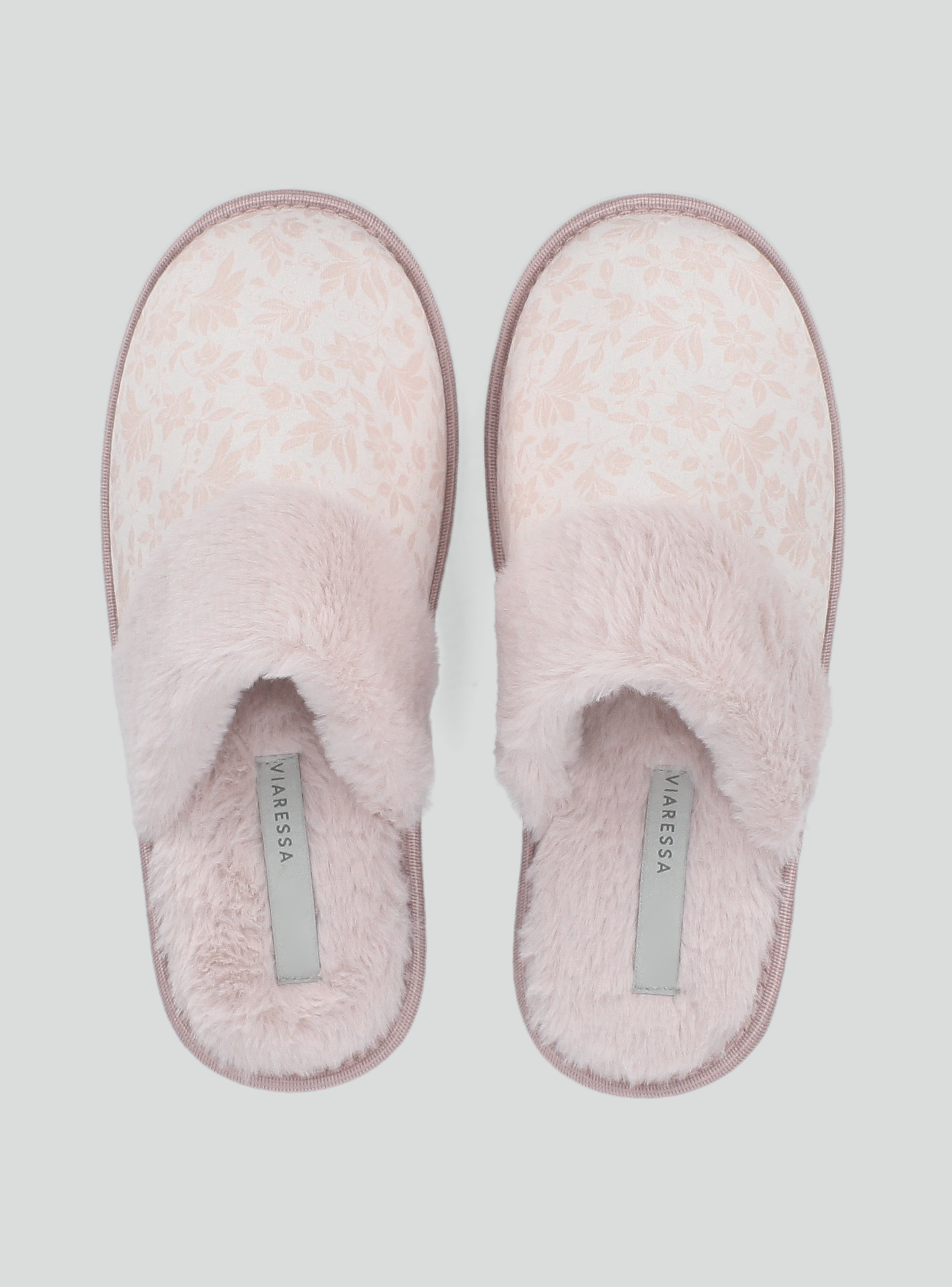 Pantufla Estampada con Aplicación Peluda-0