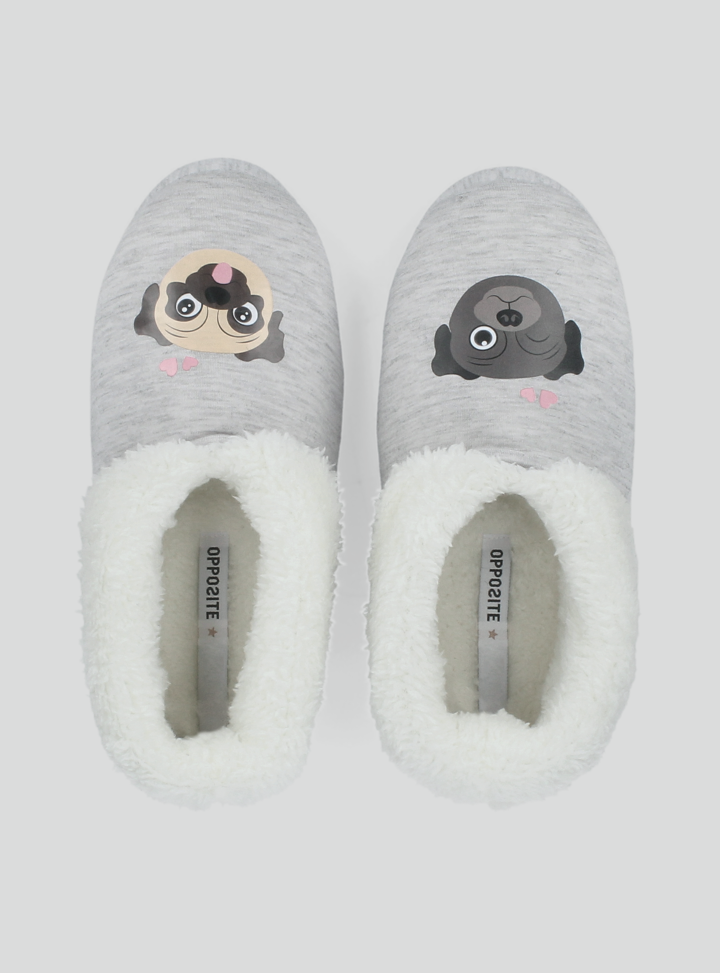 Pantufla Sherpa Con Estampado Perritos-0