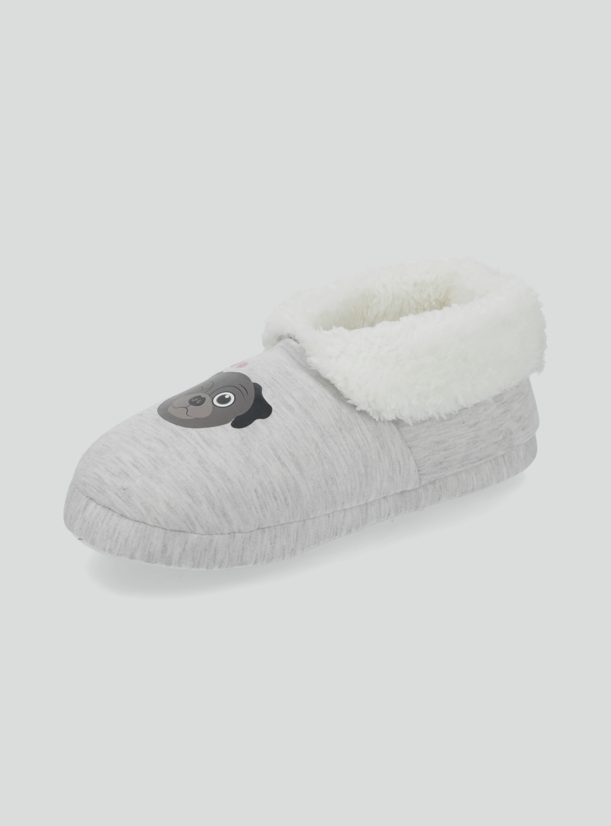 Pantufla Sherpa Con Estampado Perritos-2