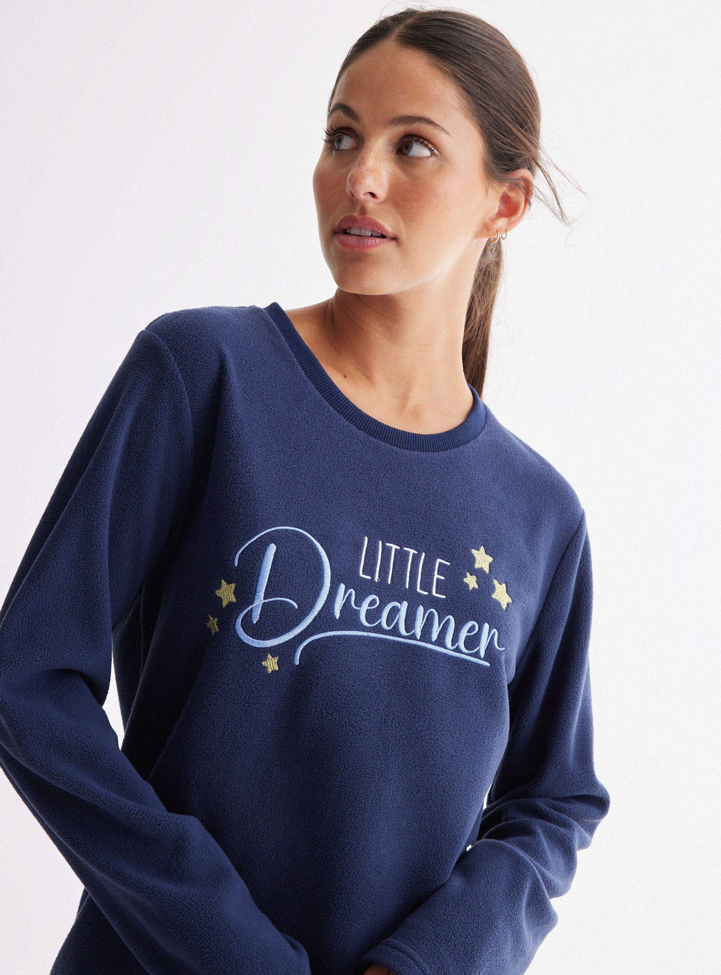 Pijama Largo Polar Pack Mamá Con Pantufla-2