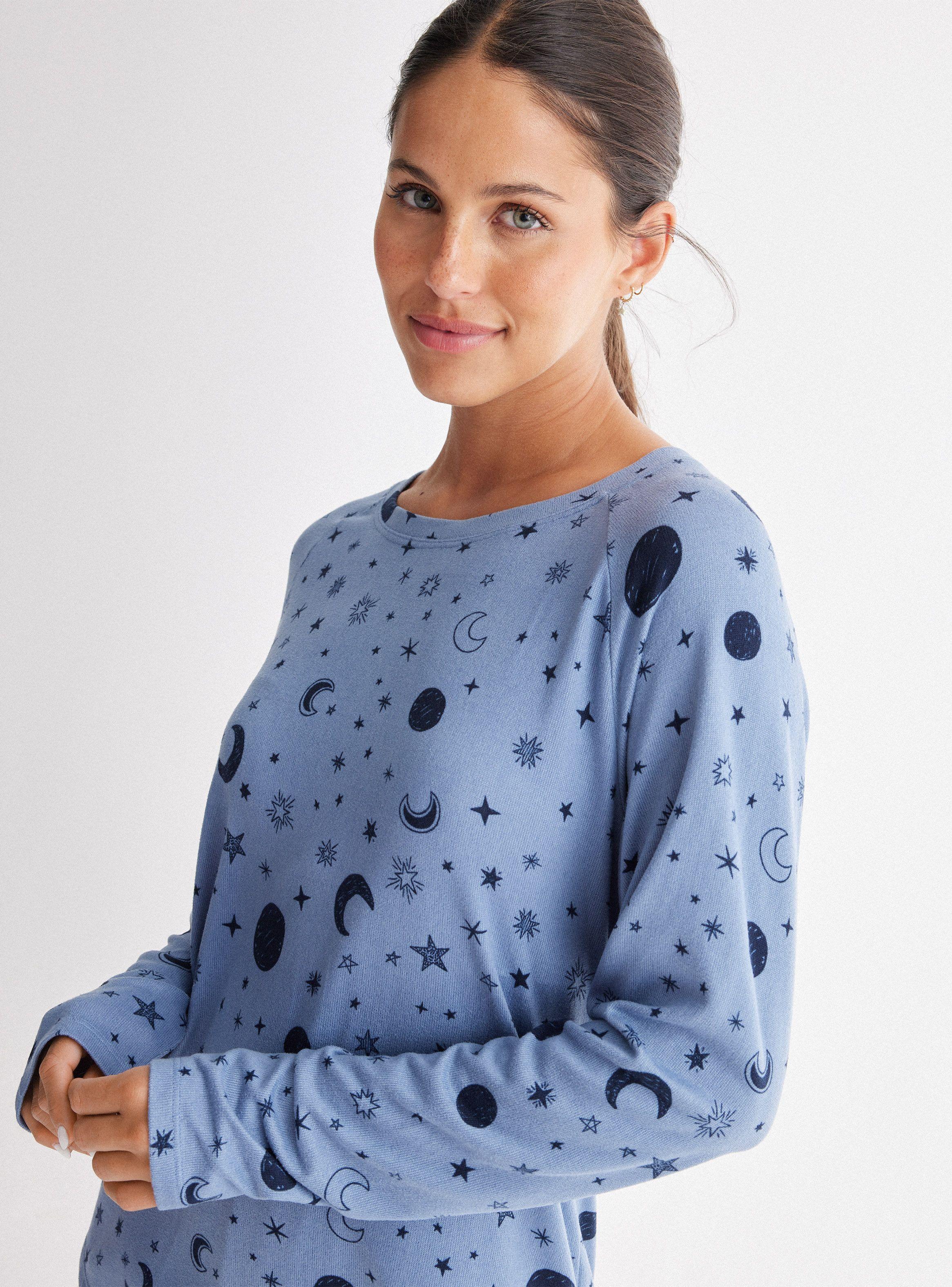 Pijama Largo Full Print Tela Tejida-2