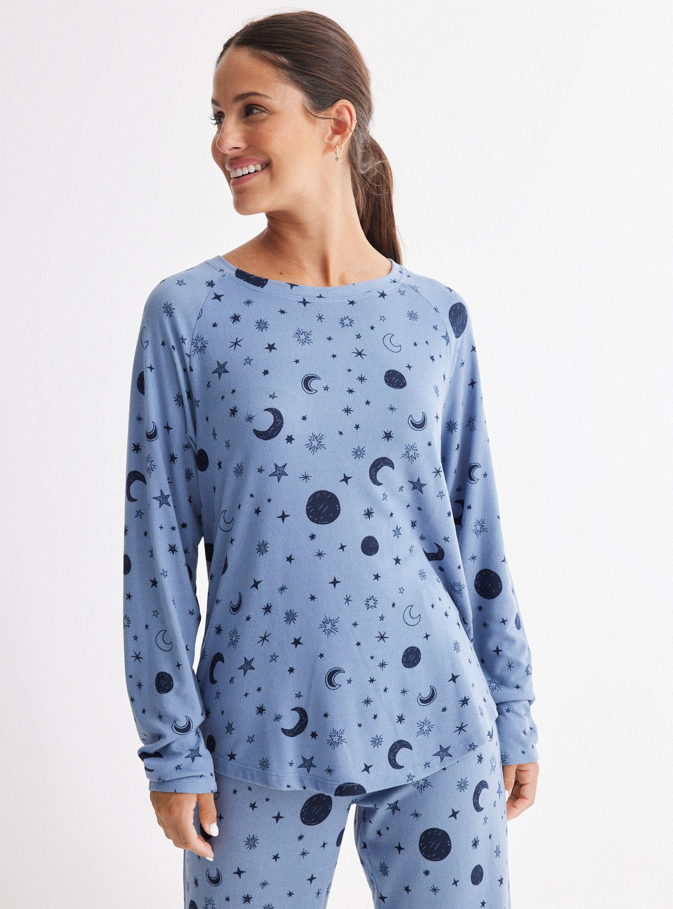 Pijama Largo Full Print Tela Tejida-0