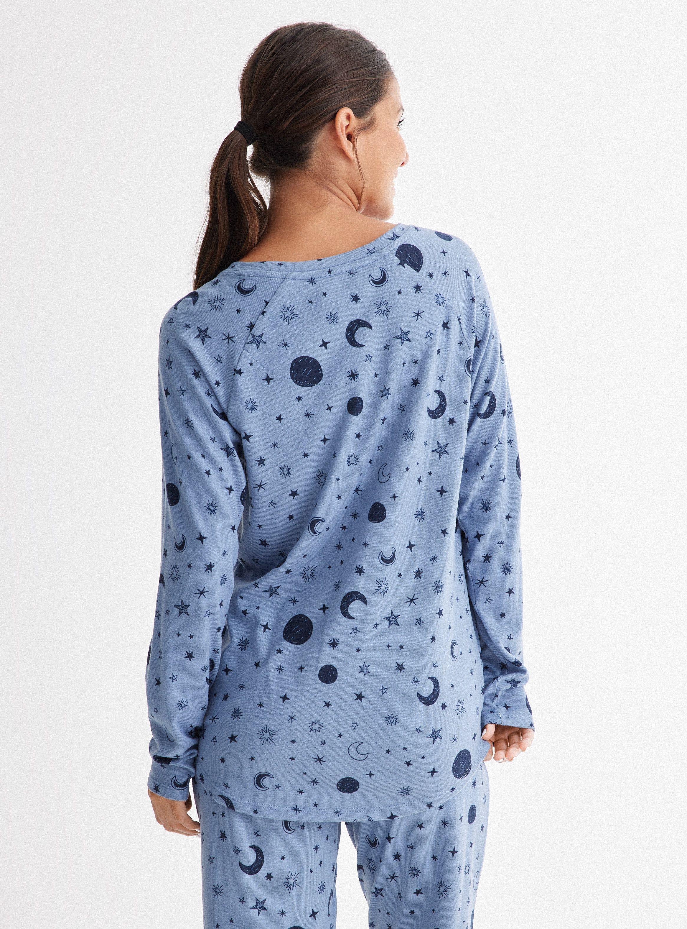Pijama Largo Full Print Tela Tejida-1