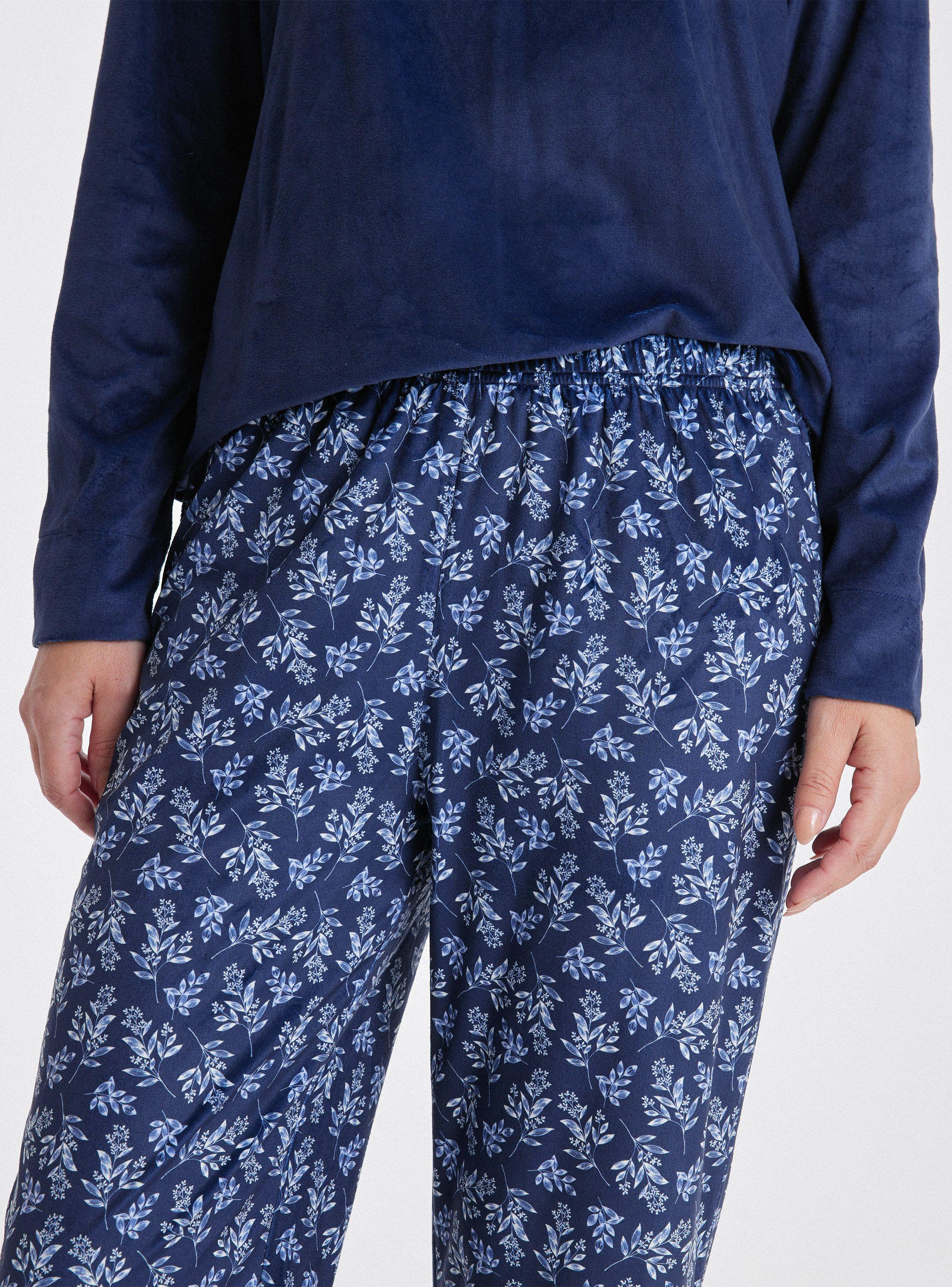 Pijamas Cuello Camisero Full Print Velour-3