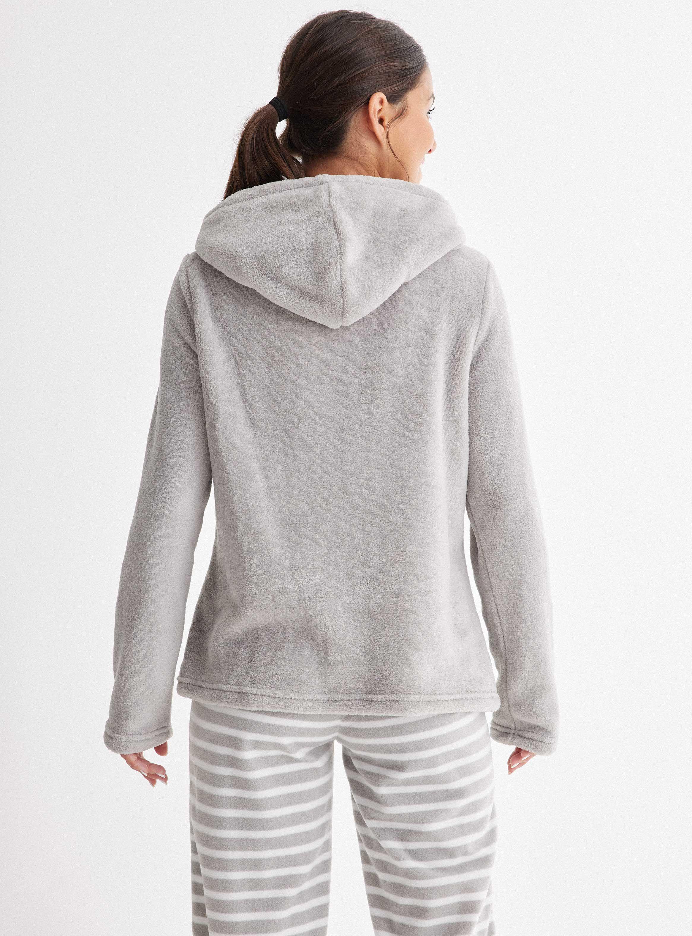 Pijamas Largo Cuello Alto Bolsillo Caritas Coral Fleece-1