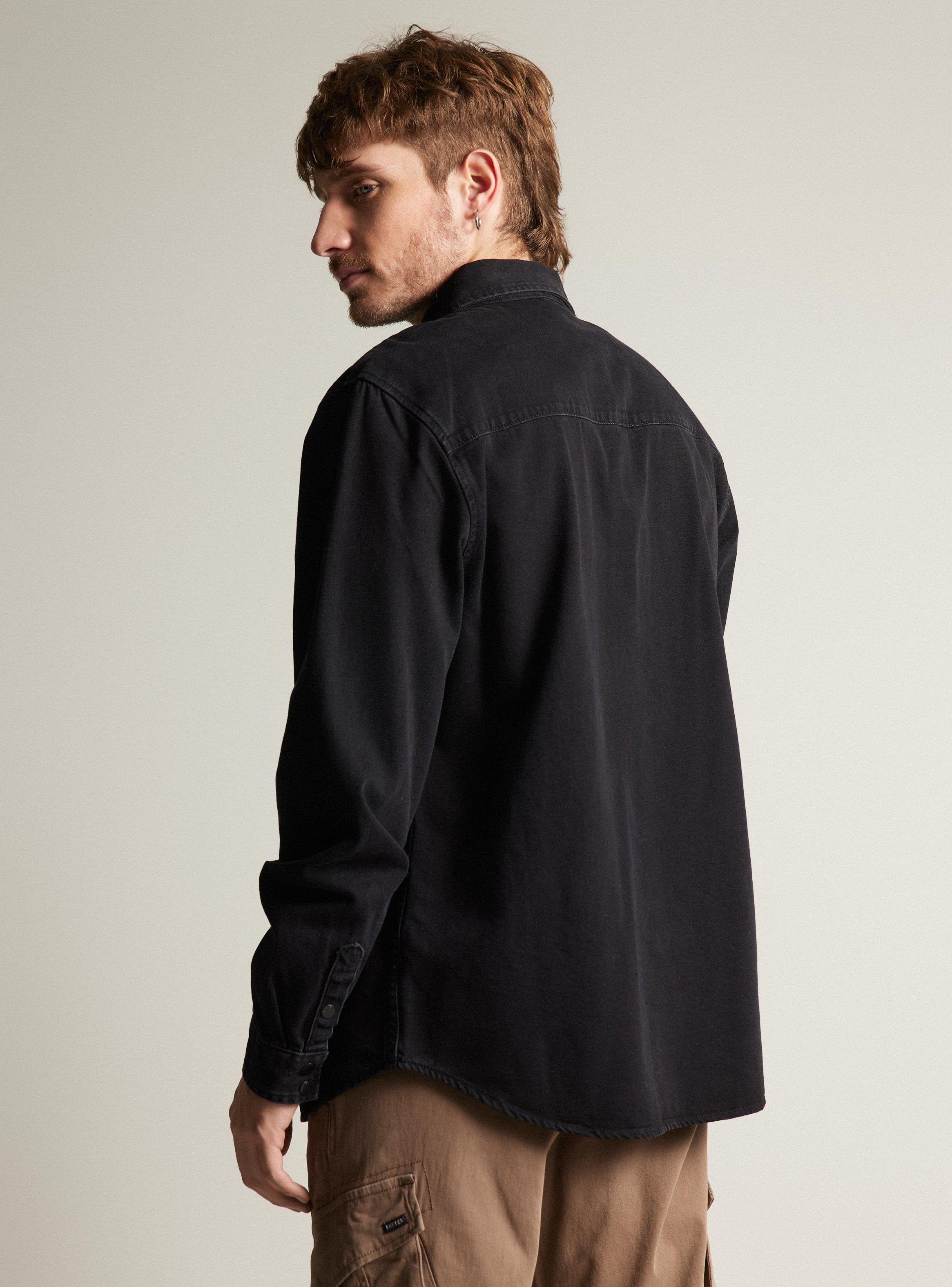 Camisa de Vestir Denim Modelo Classic-1