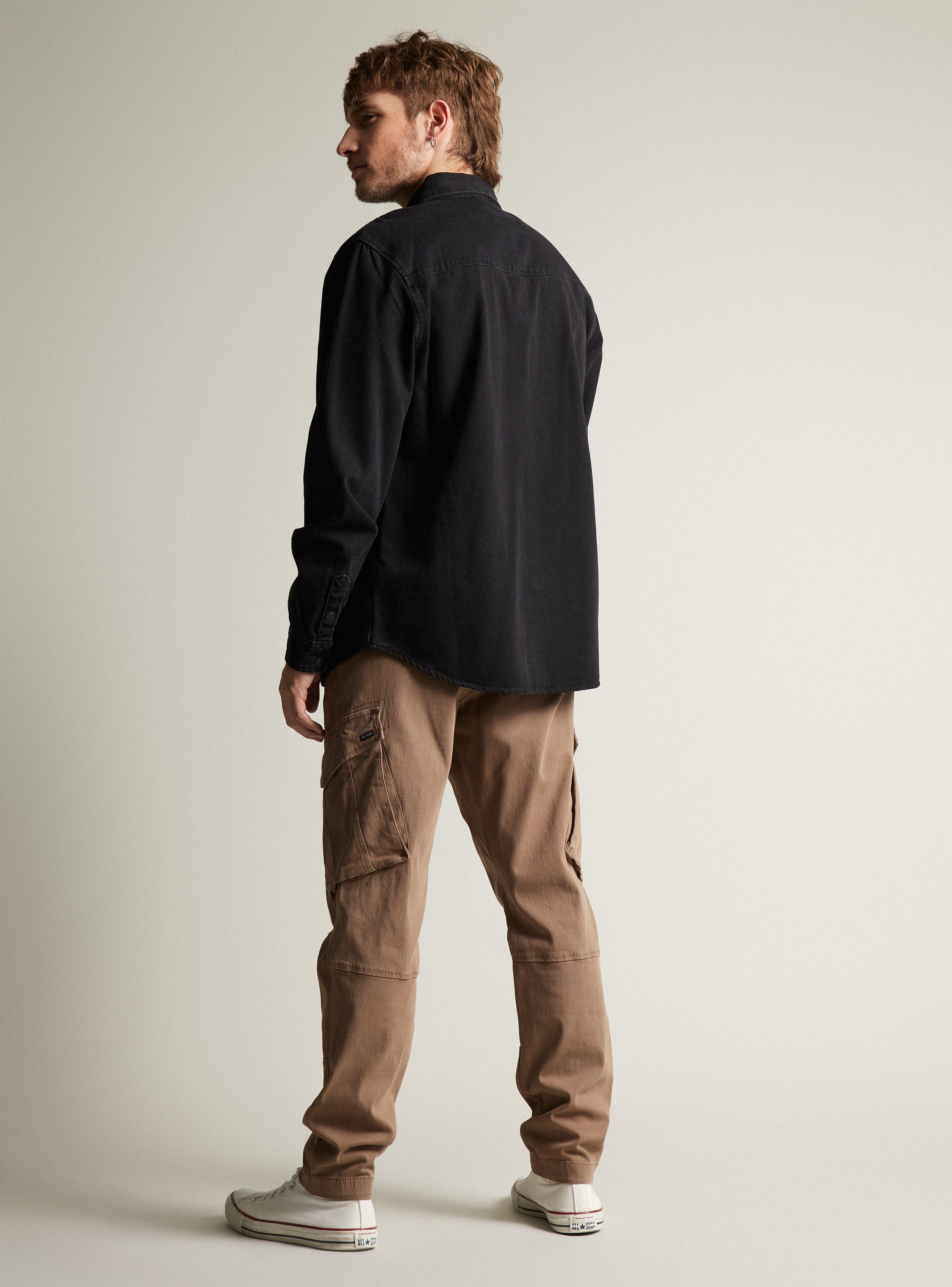Camisa de Vestir Denim Modelo Classic-5