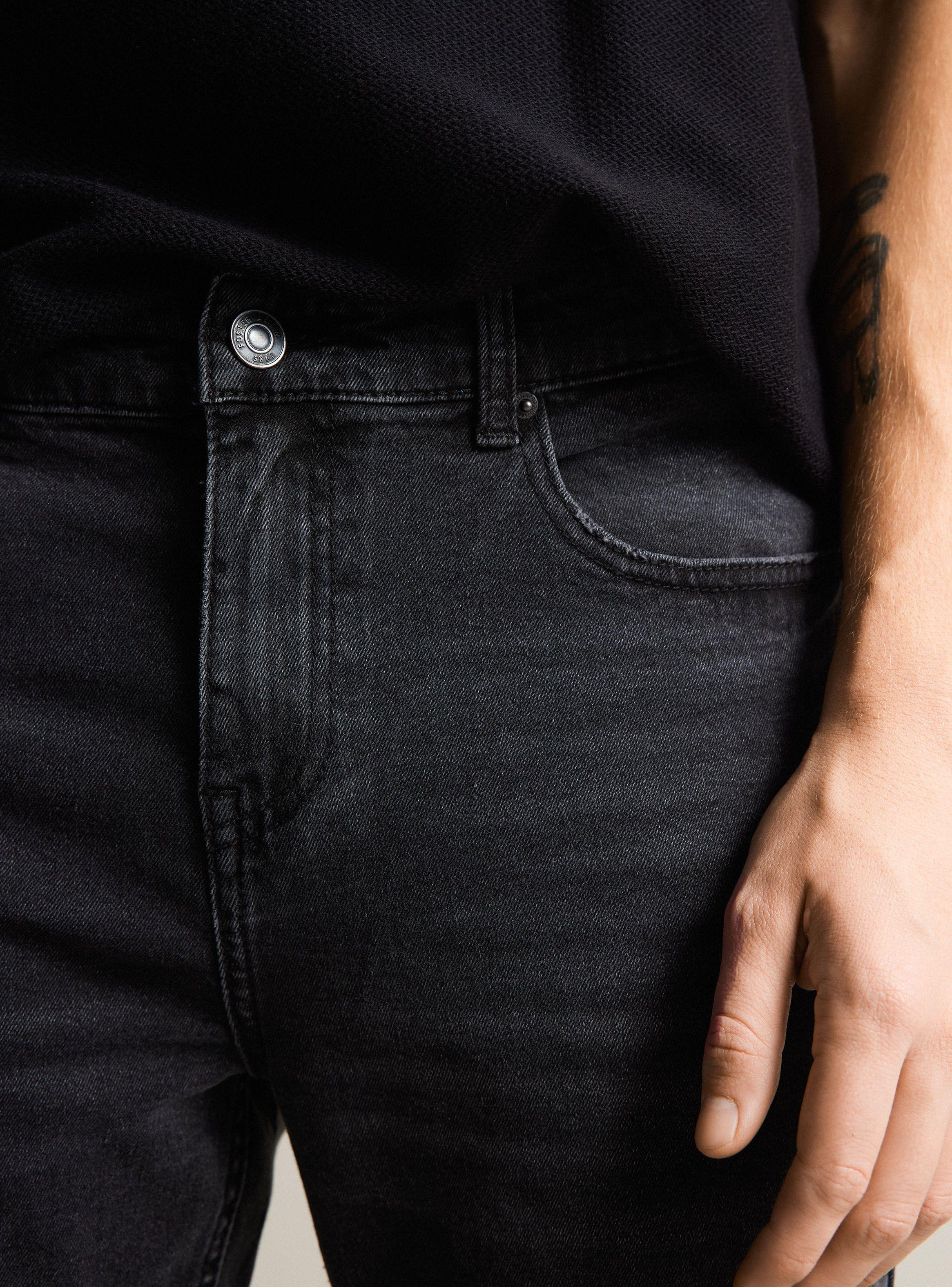 Jeans Slim Fit Lavado Tiro Medio-2