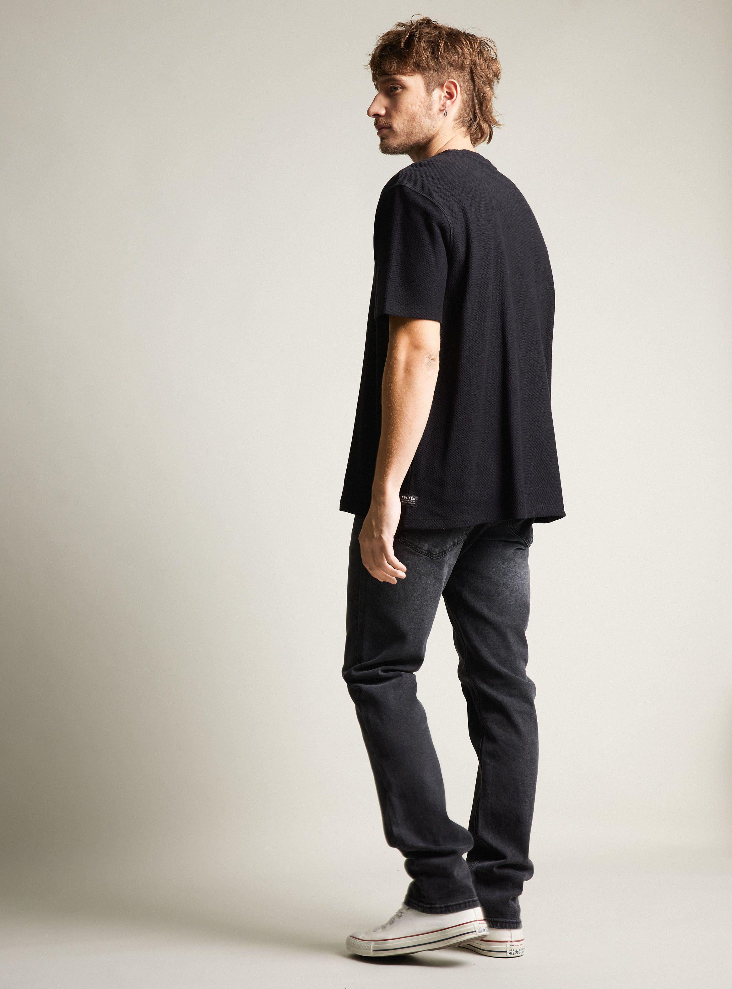 Jeans Slim Fit Lavado Tiro Medio-5