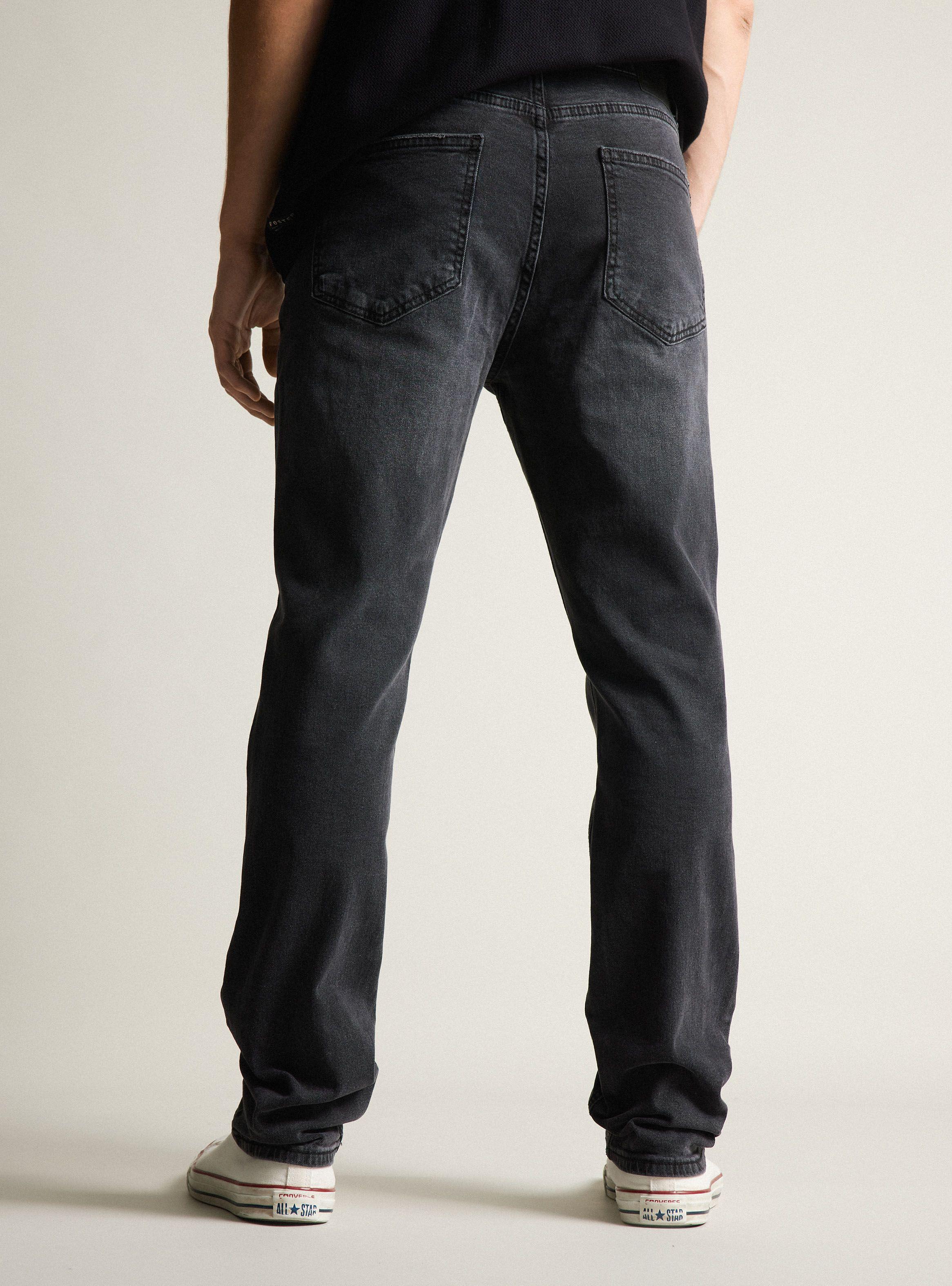 Jeans Slim Fit Lavado Tiro Medio-1