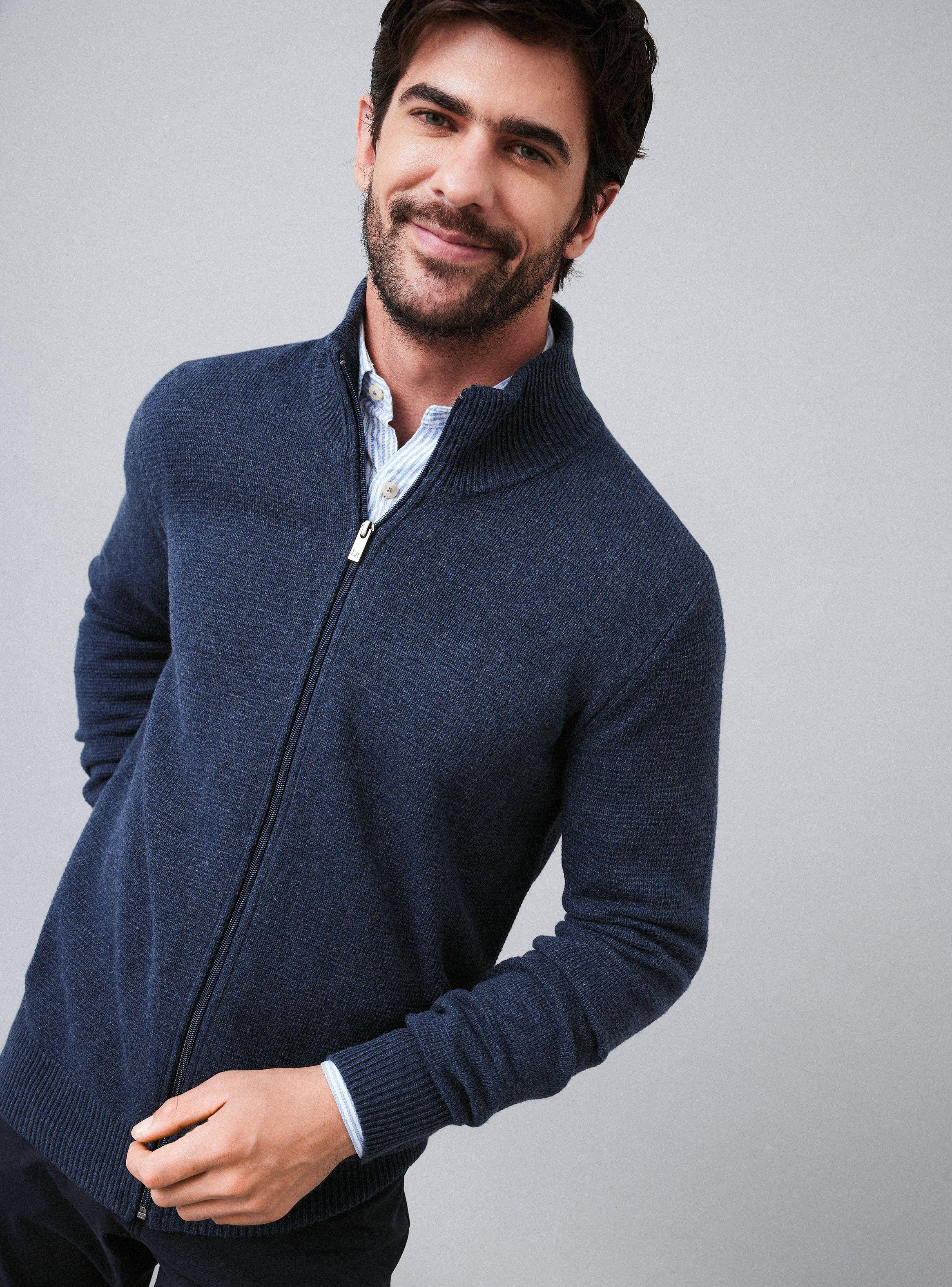 Sweater Full Zipper de Lana-0