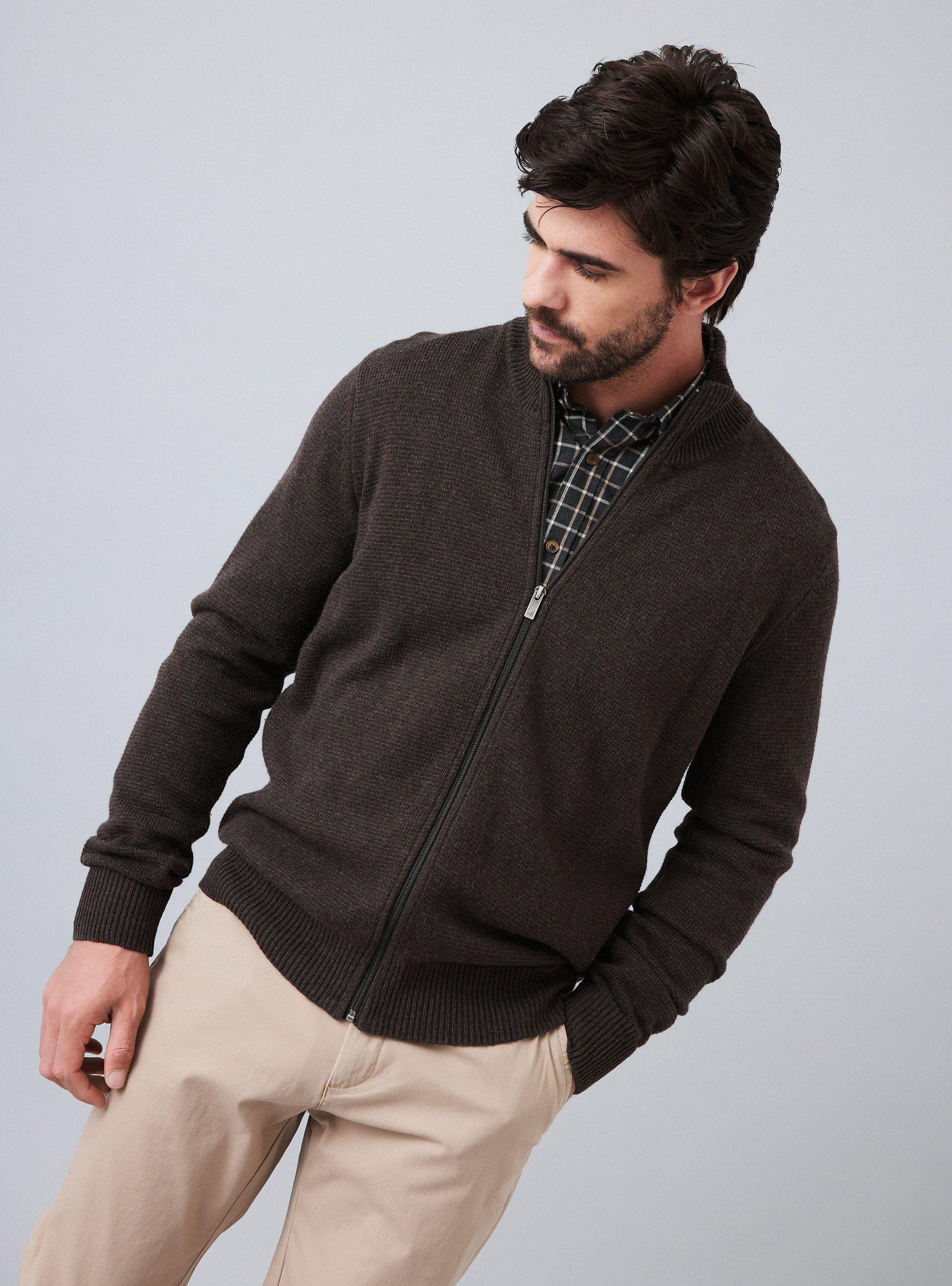 Sweater Full Zipper de Lana-0