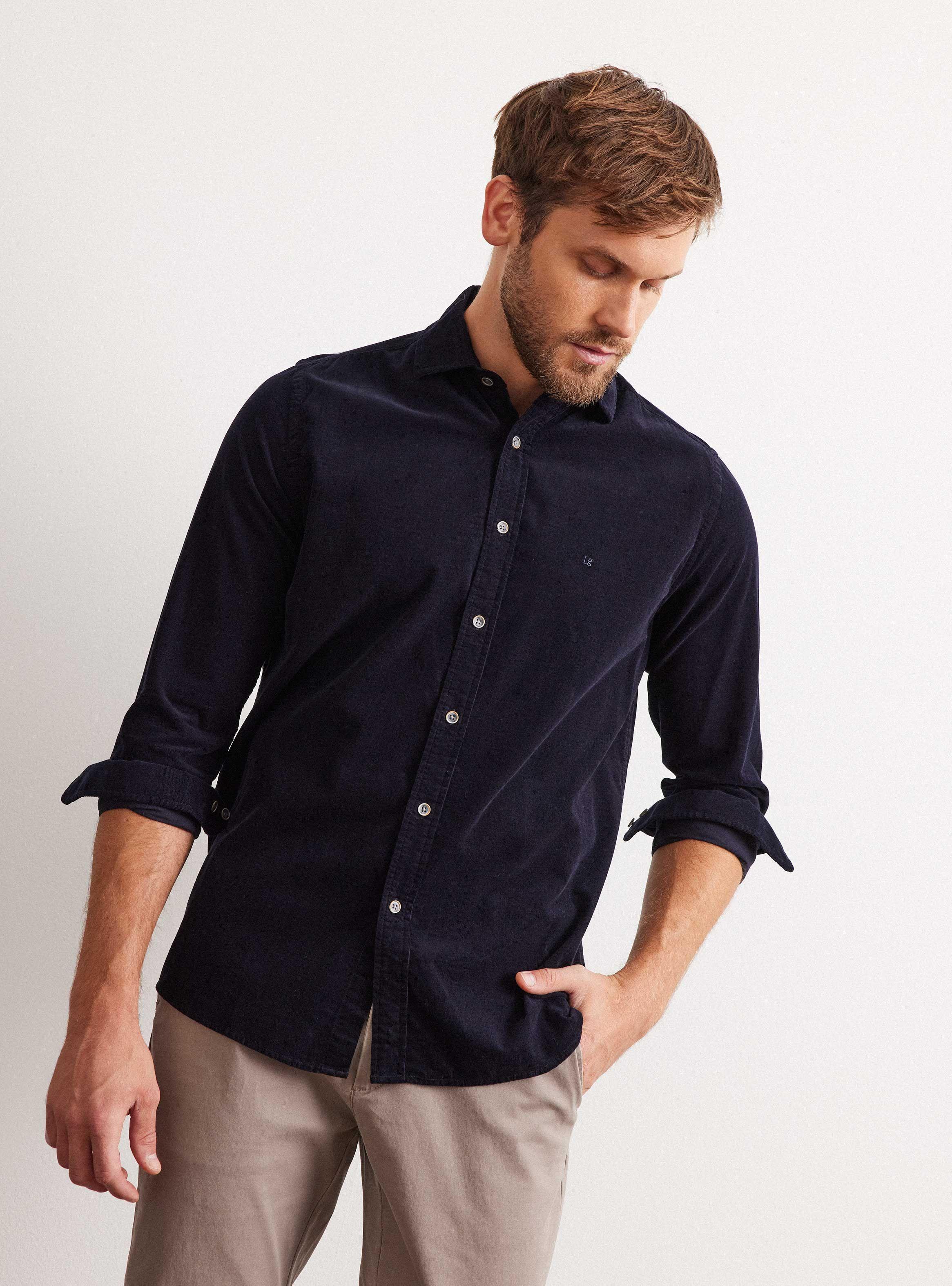 Camisa Casual Estilo Cotelé-0