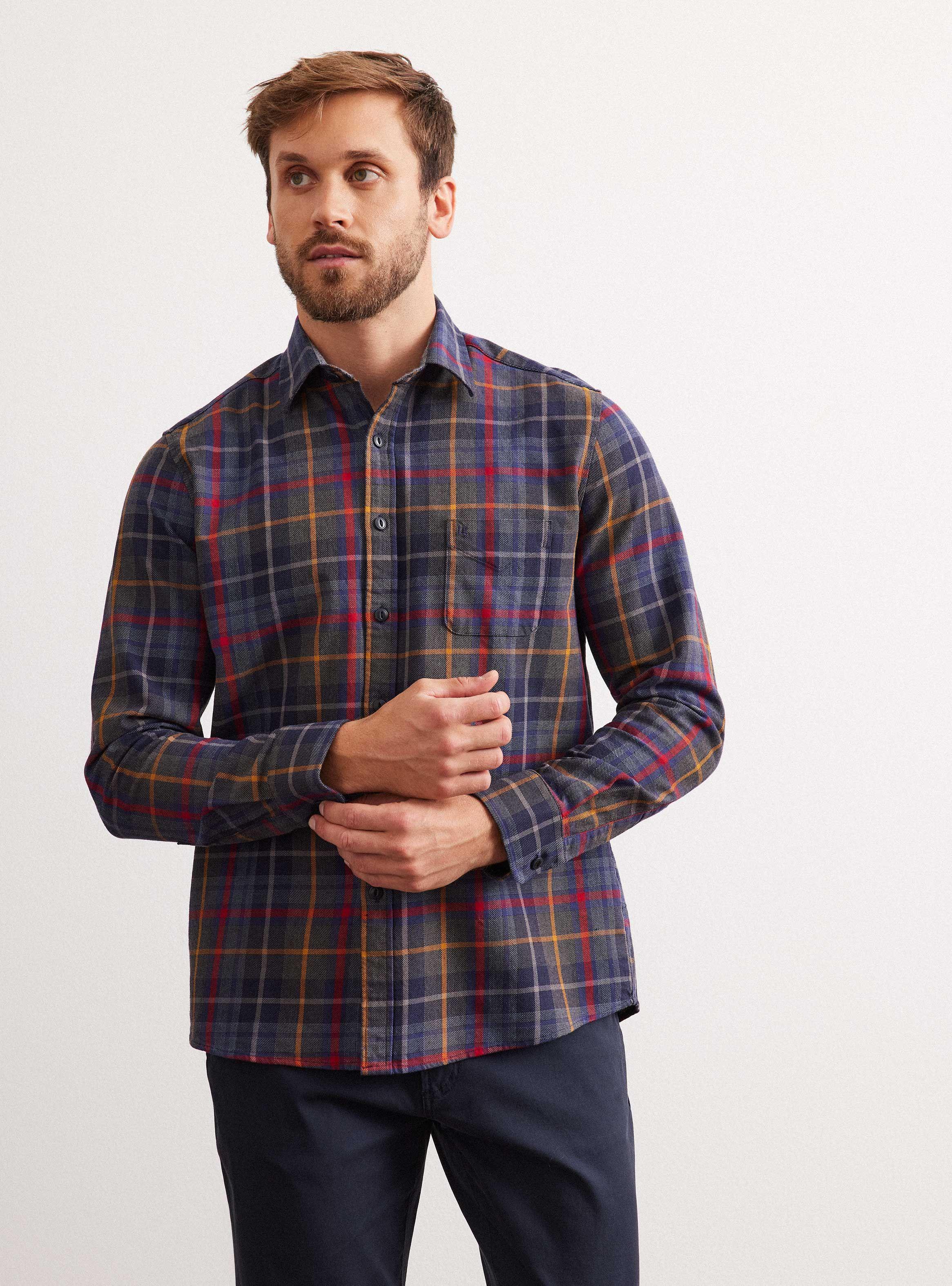Camisa de Vestir Franela Ddp-0
