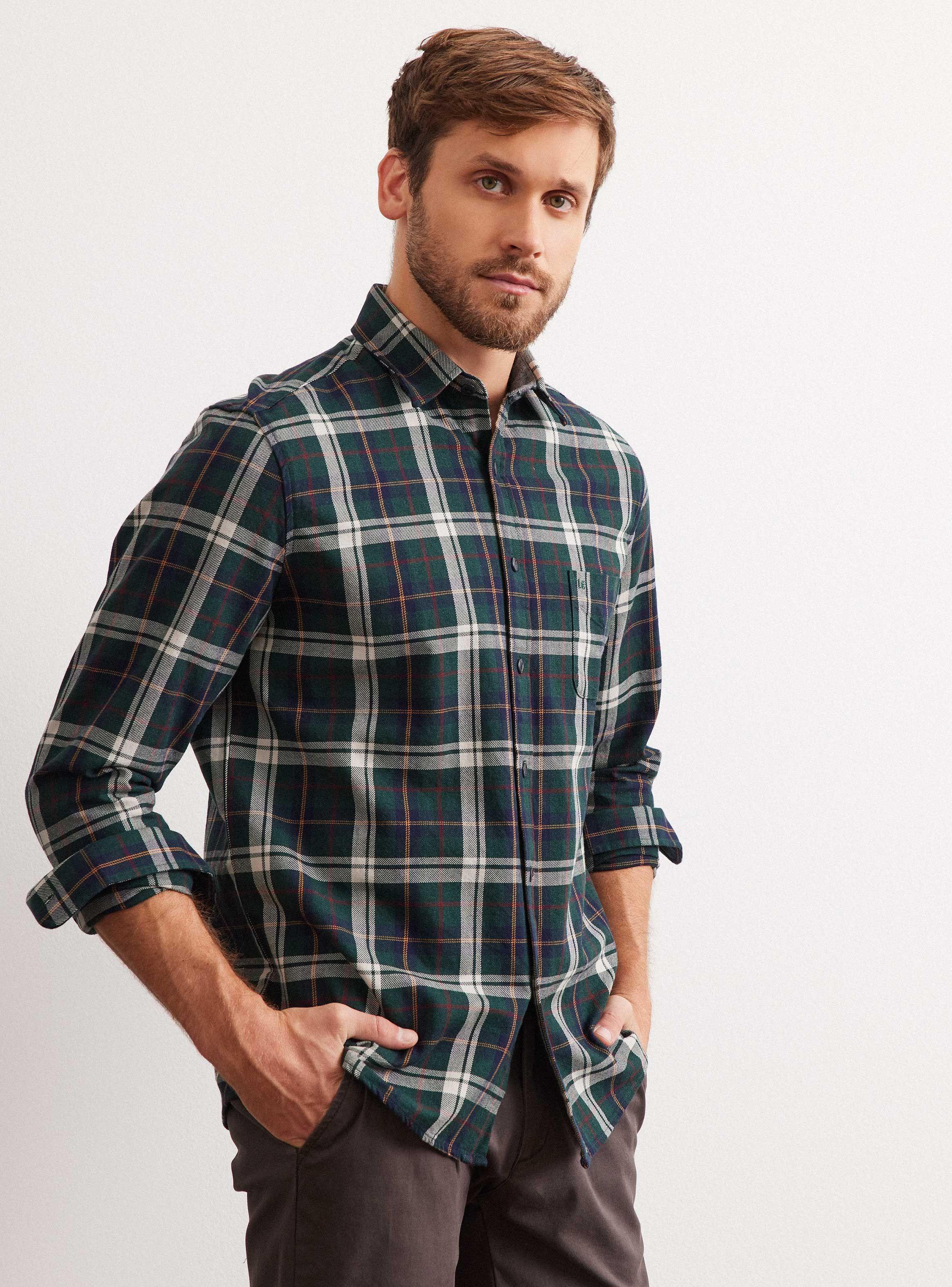 Camisa de Vestir Franela Ddp-0