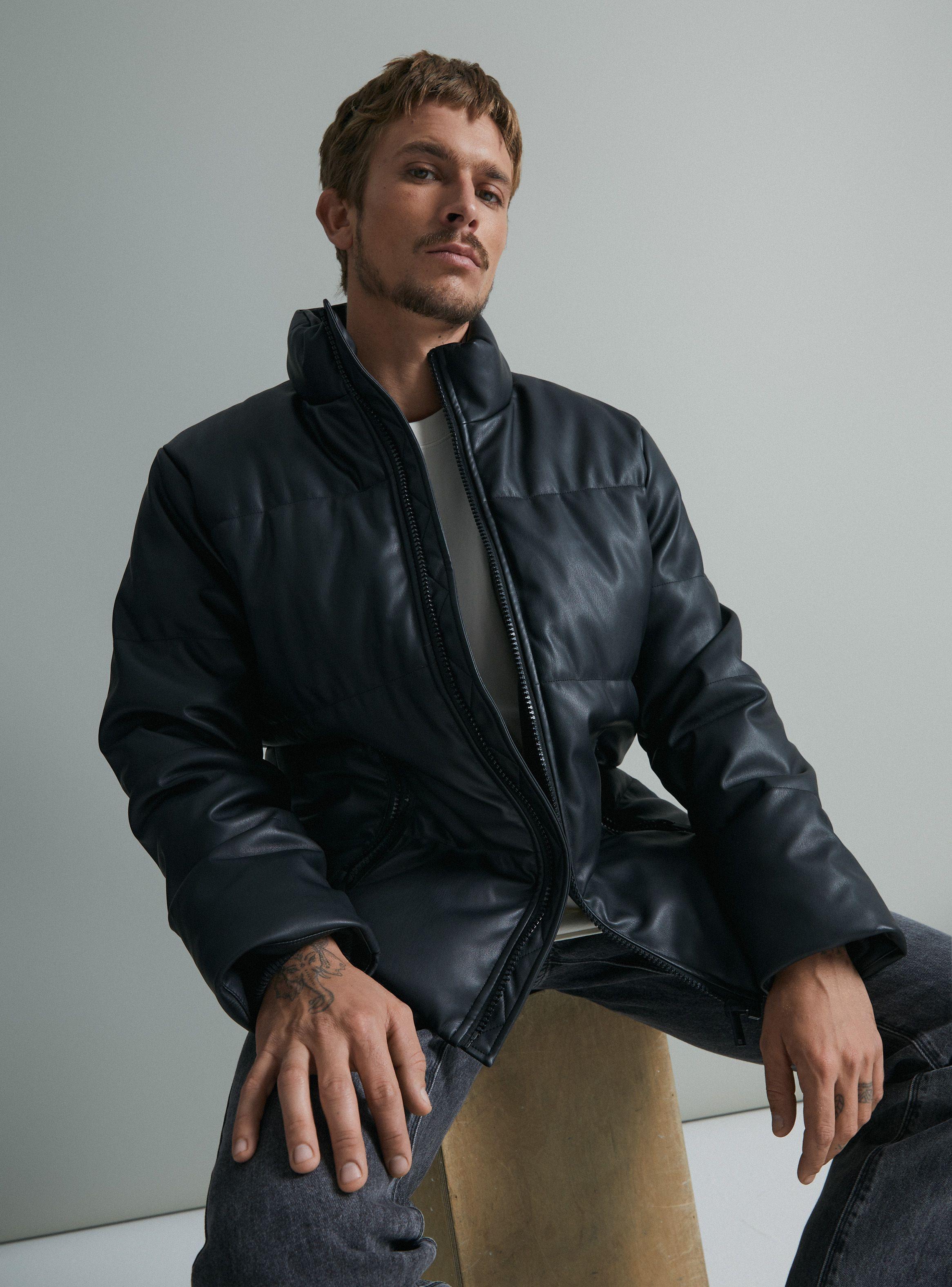 Parka Puffa Simil Ecocuero-0