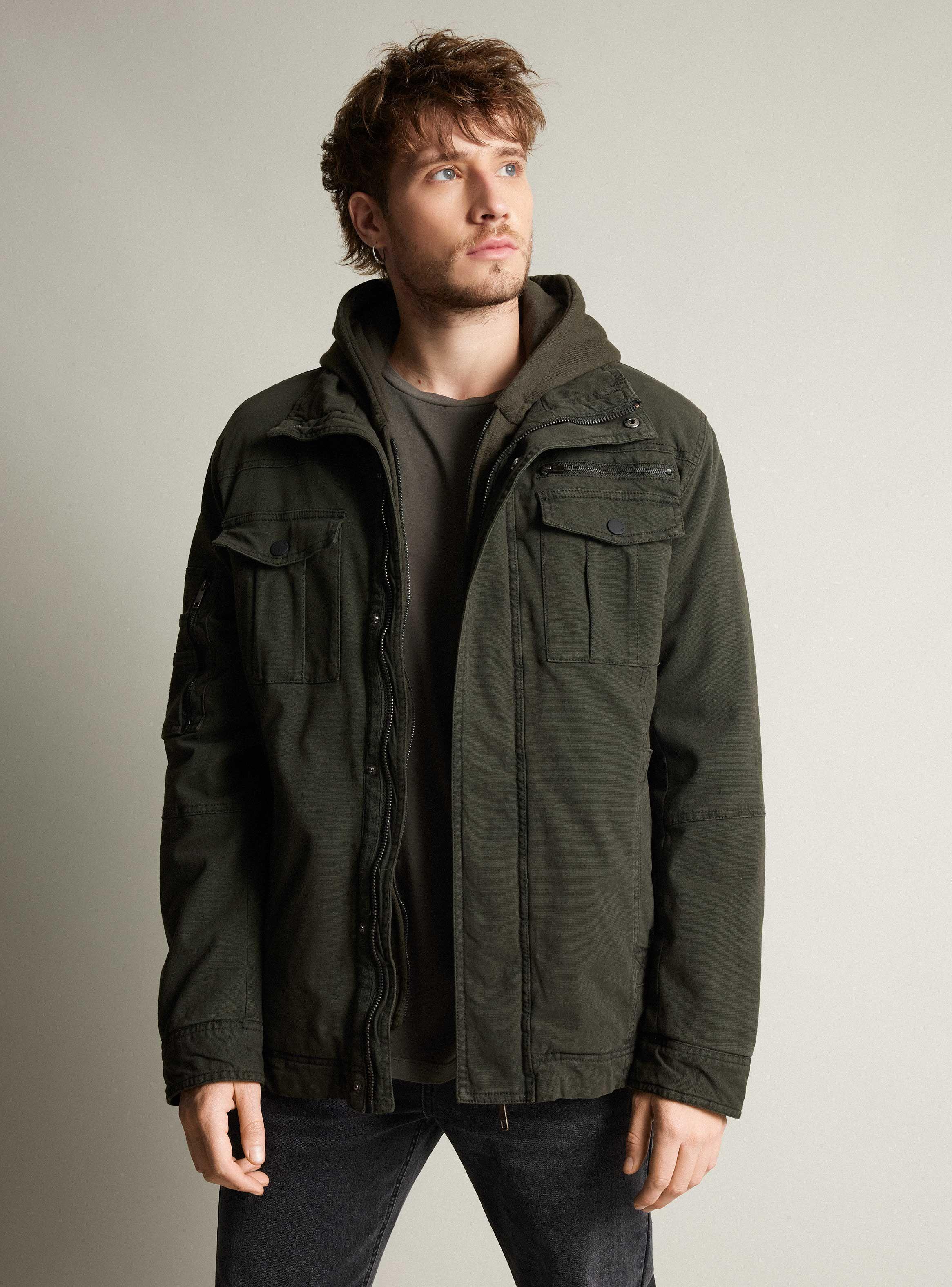 Chaqueta Gabardina Teñida en Prenda-0