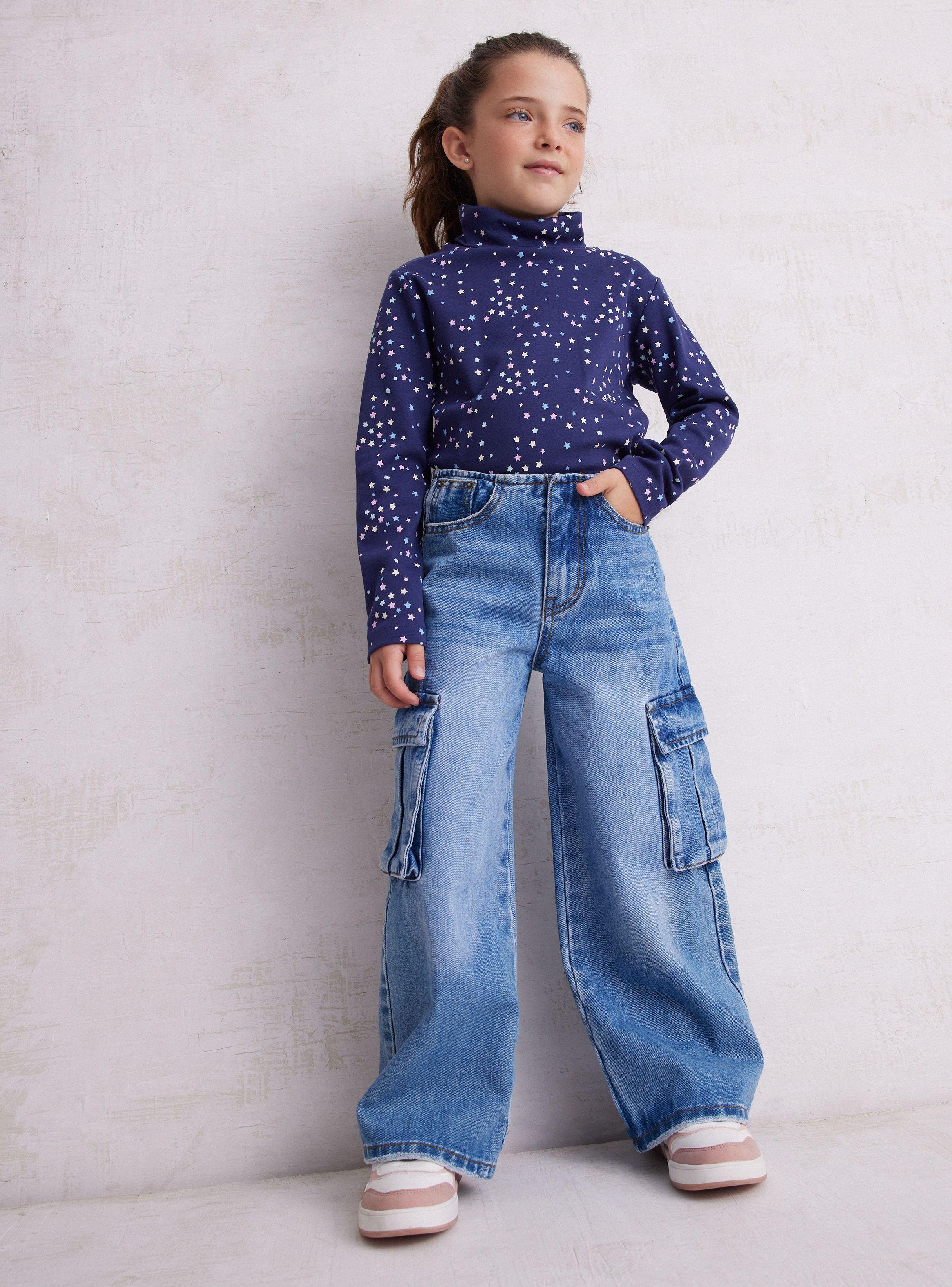 Jeans Bota Ancha Cargo-0