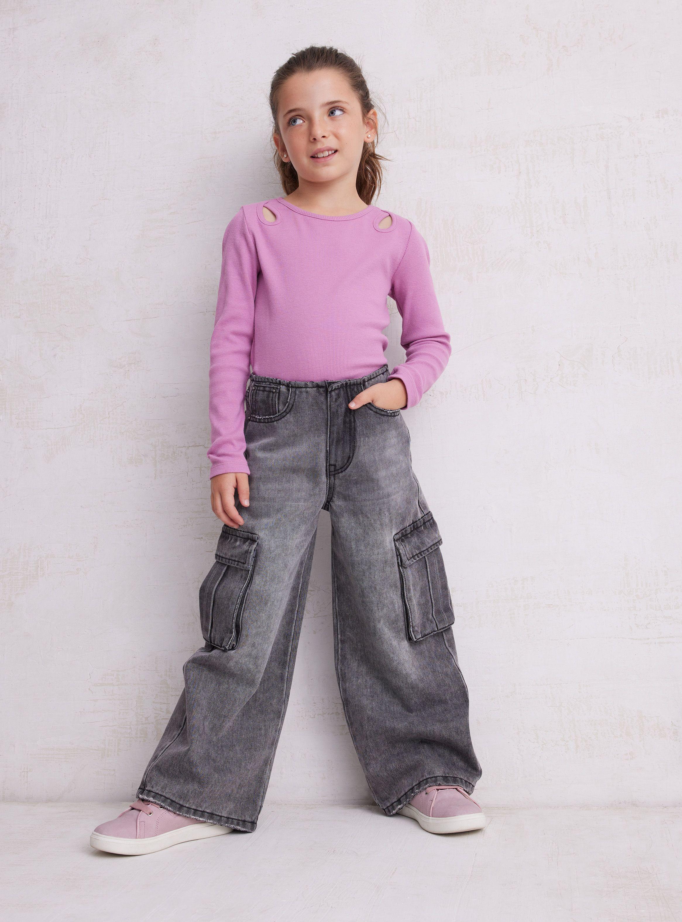Jeans Bota Ancha Cargo-0