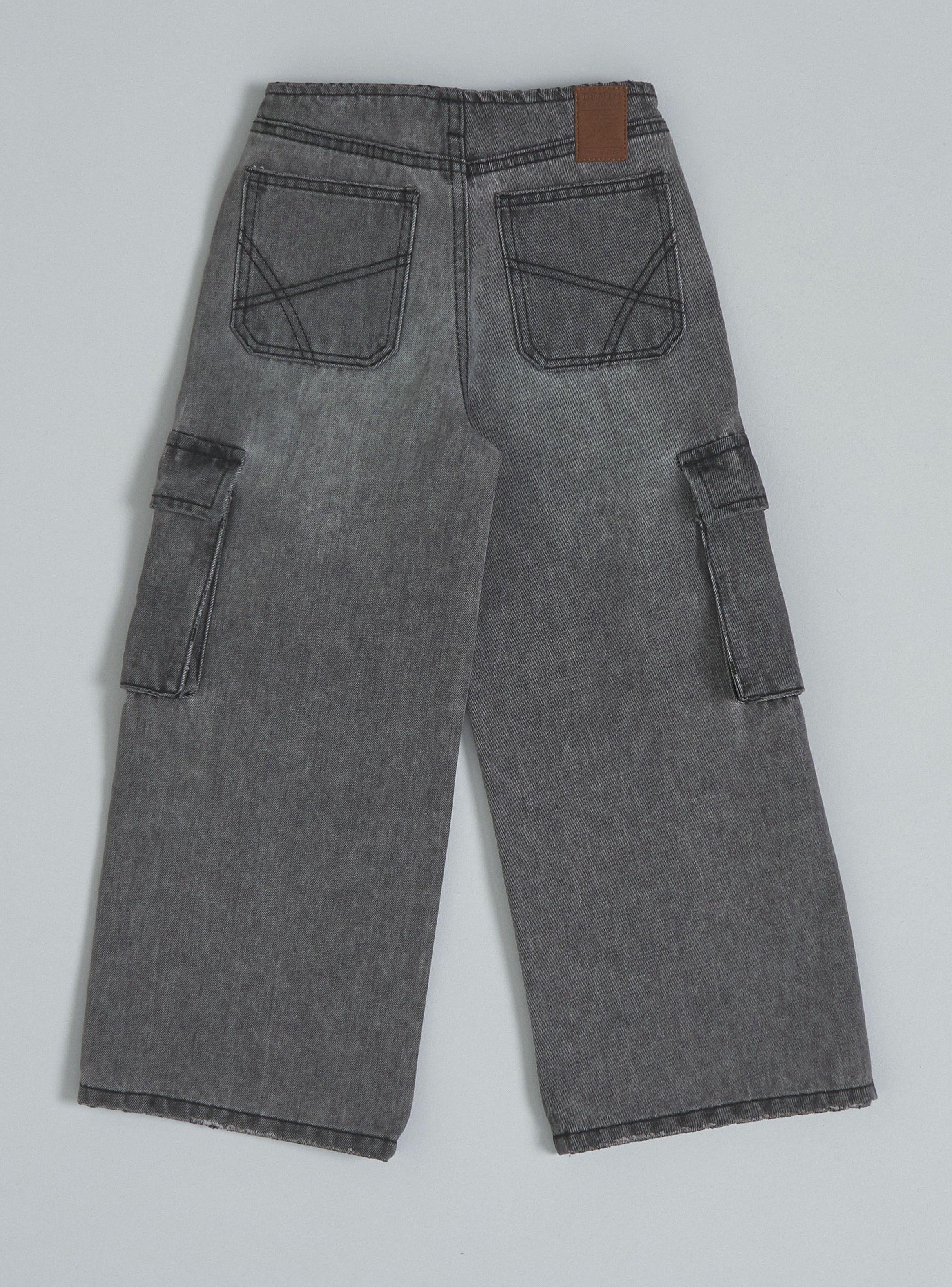 Jeans Bota Ancha Cargo-3