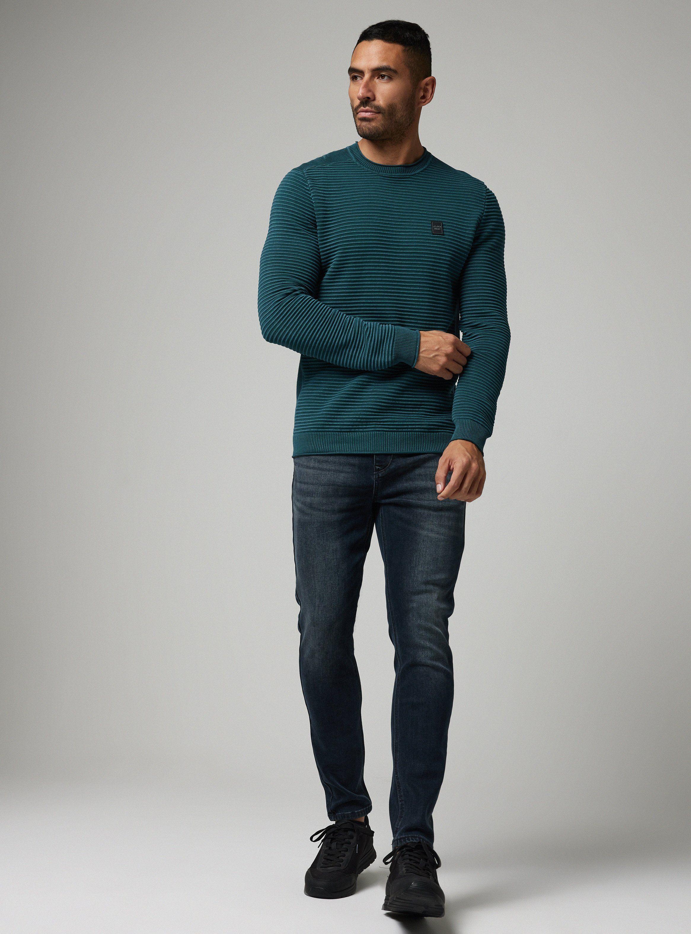 Sweater Punto Textura Líneas Lavado-4